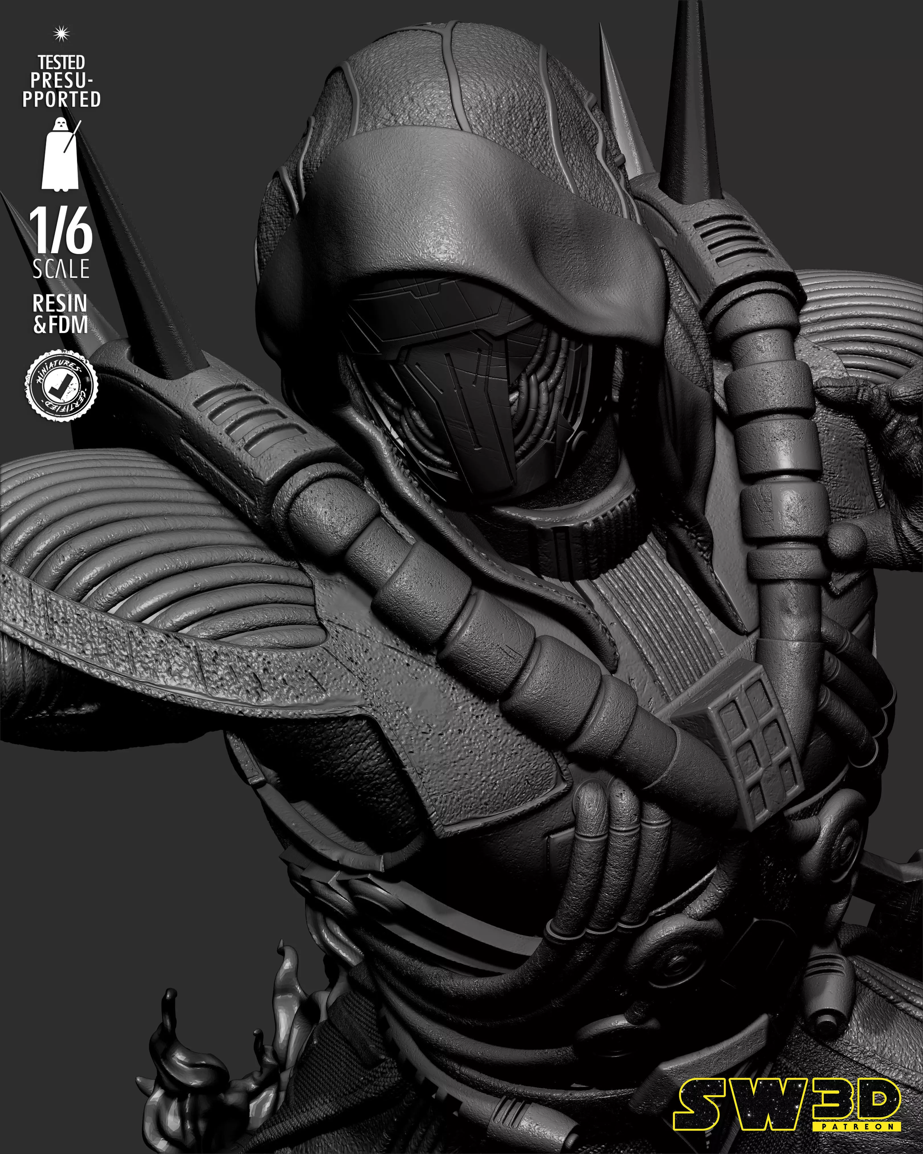 STAR WARS Darth Marr Sculpture 3D print model_33