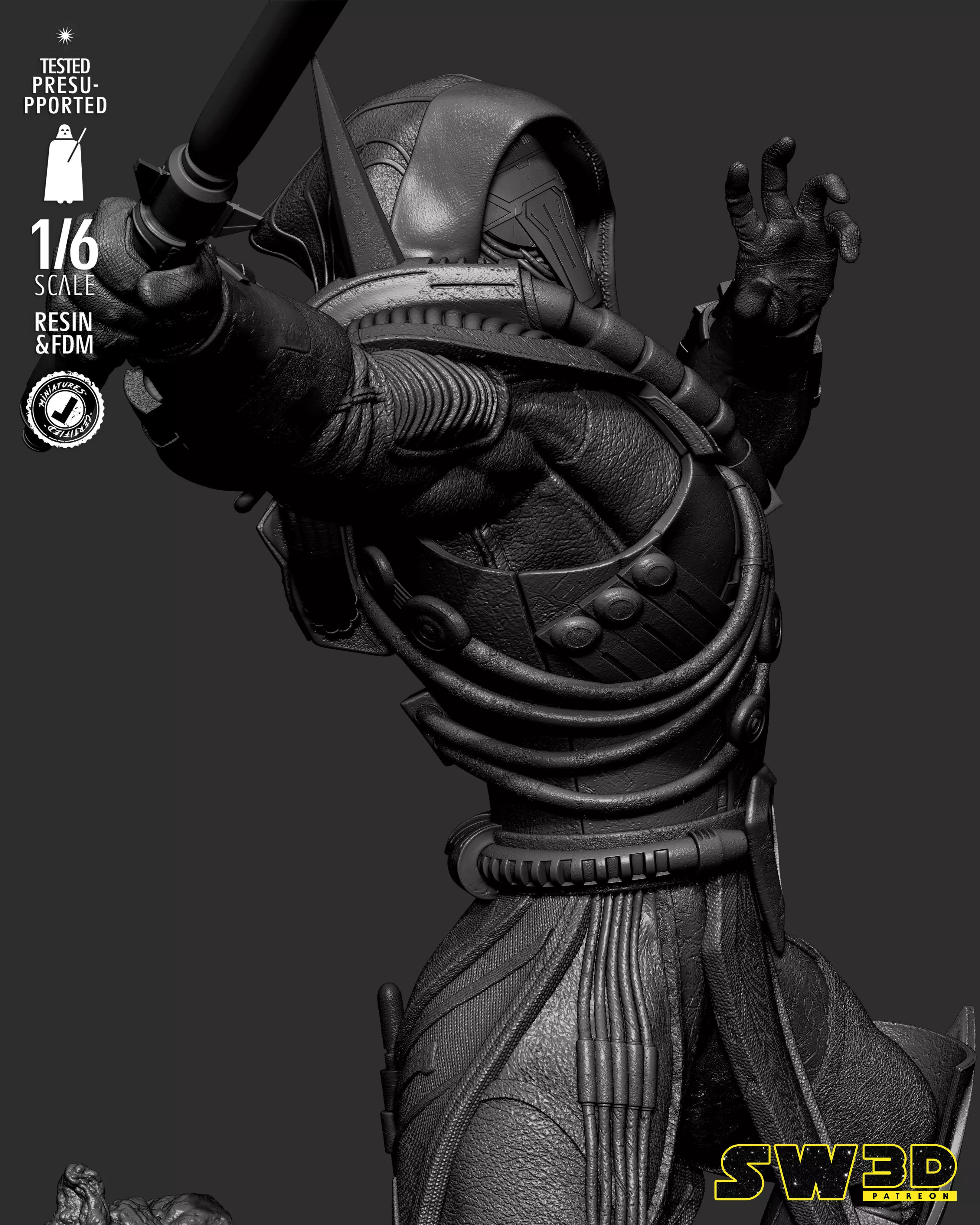 STAR WARS Darth Marr Sculpture 3D print model_21