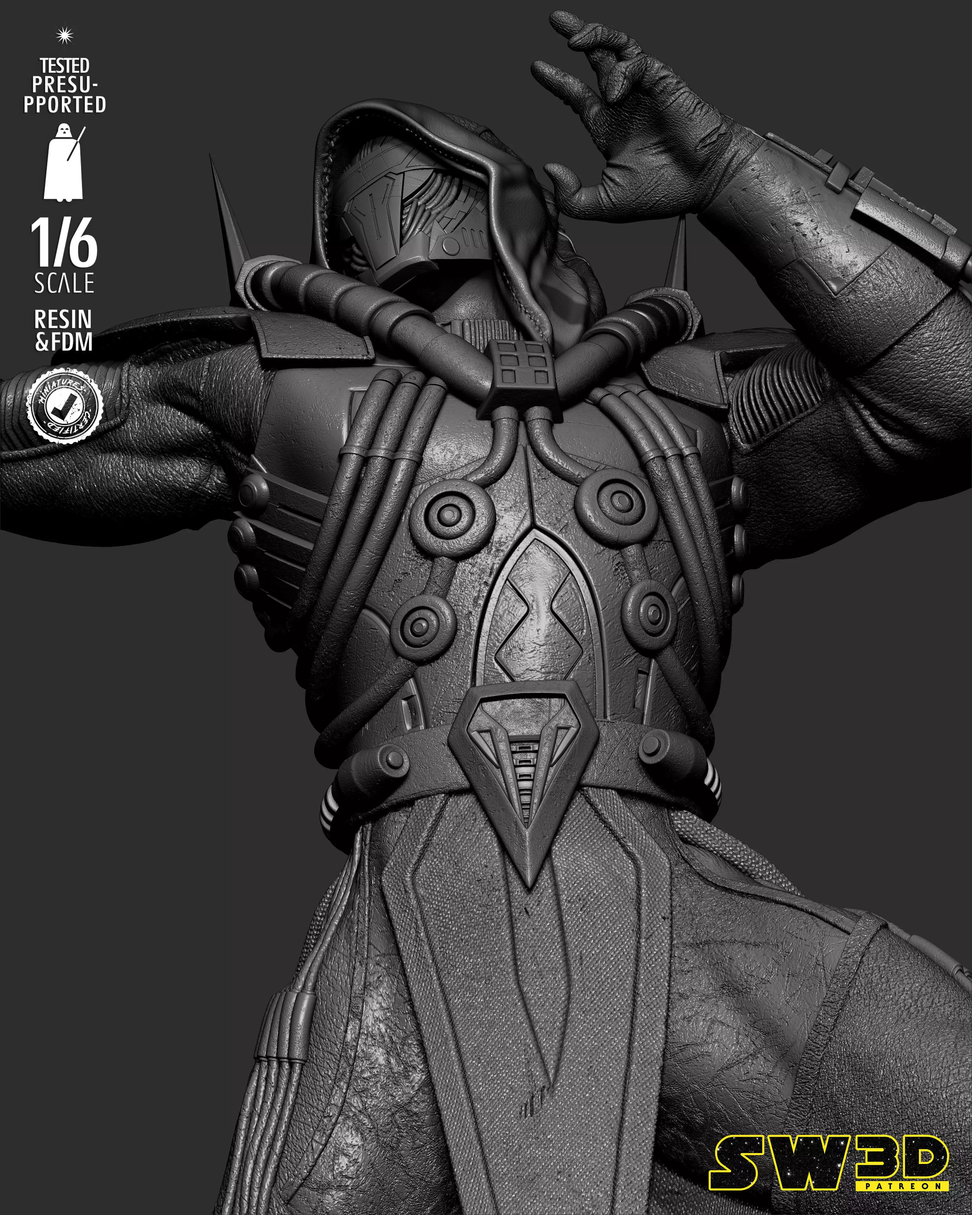 STAR WARS Darth Marr Sculpture 3D print model_32