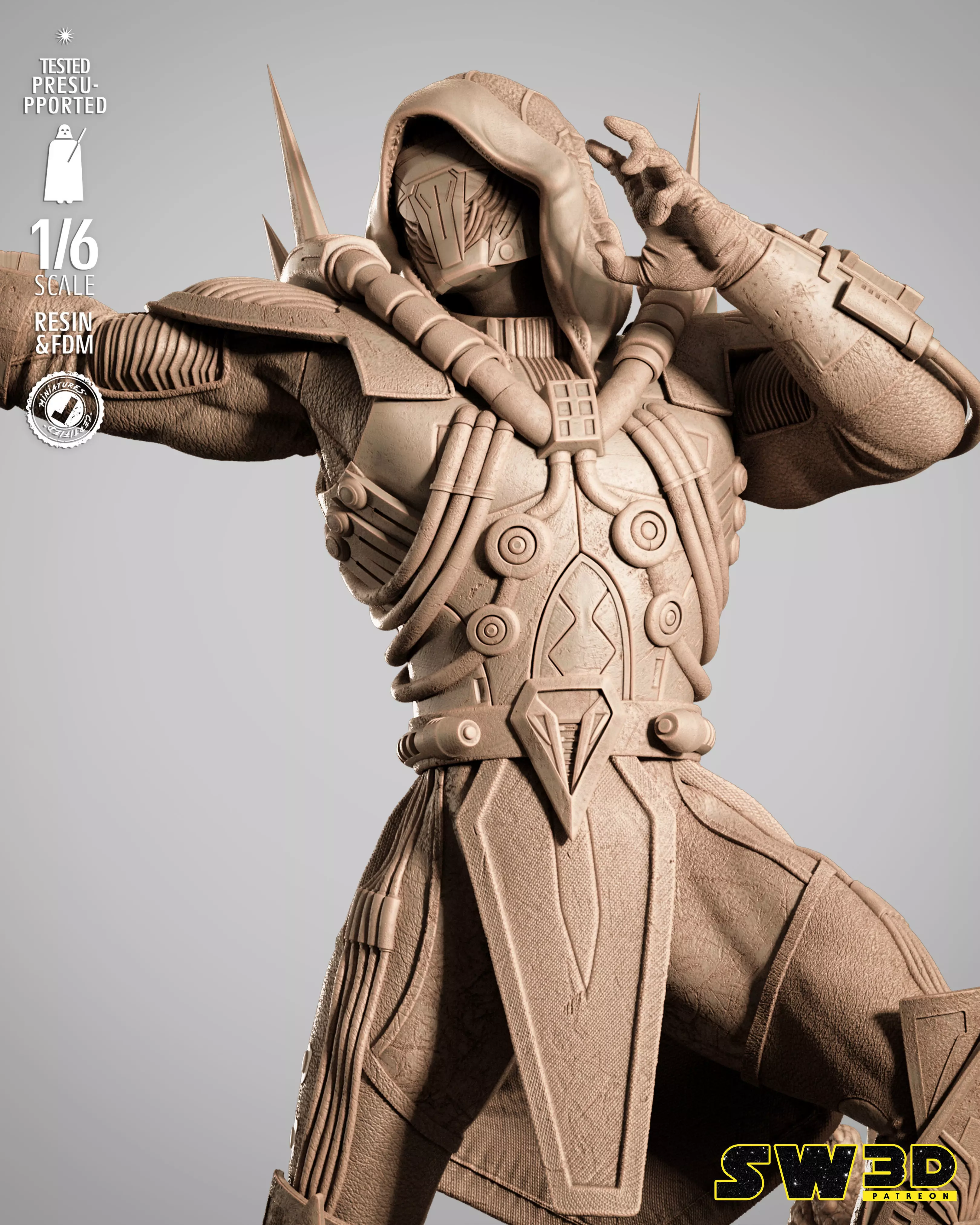 STAR WARS Darth Marr Sculpture 3D print model_2