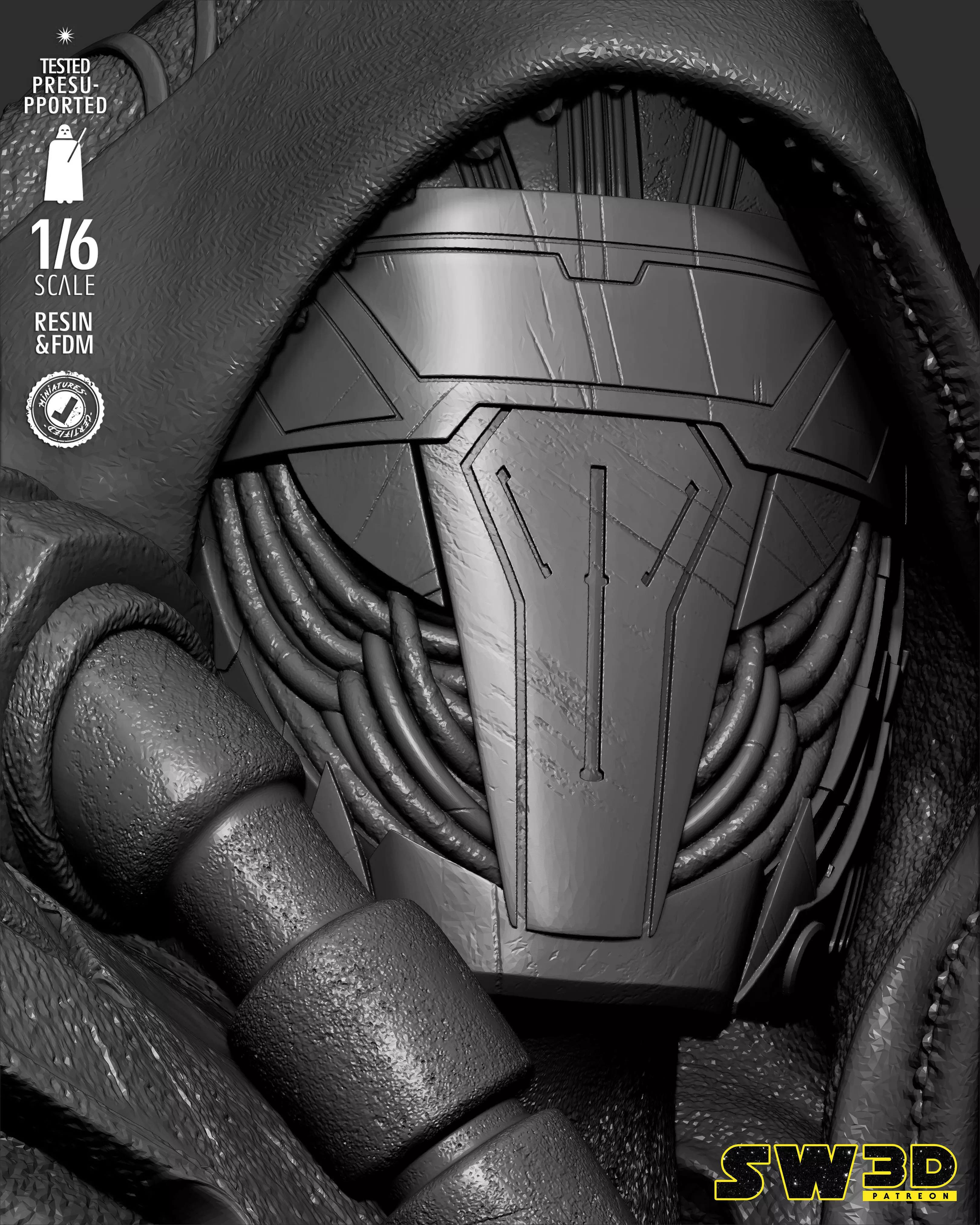 STAR WARS Darth Marr Sculpture 3D print model_20