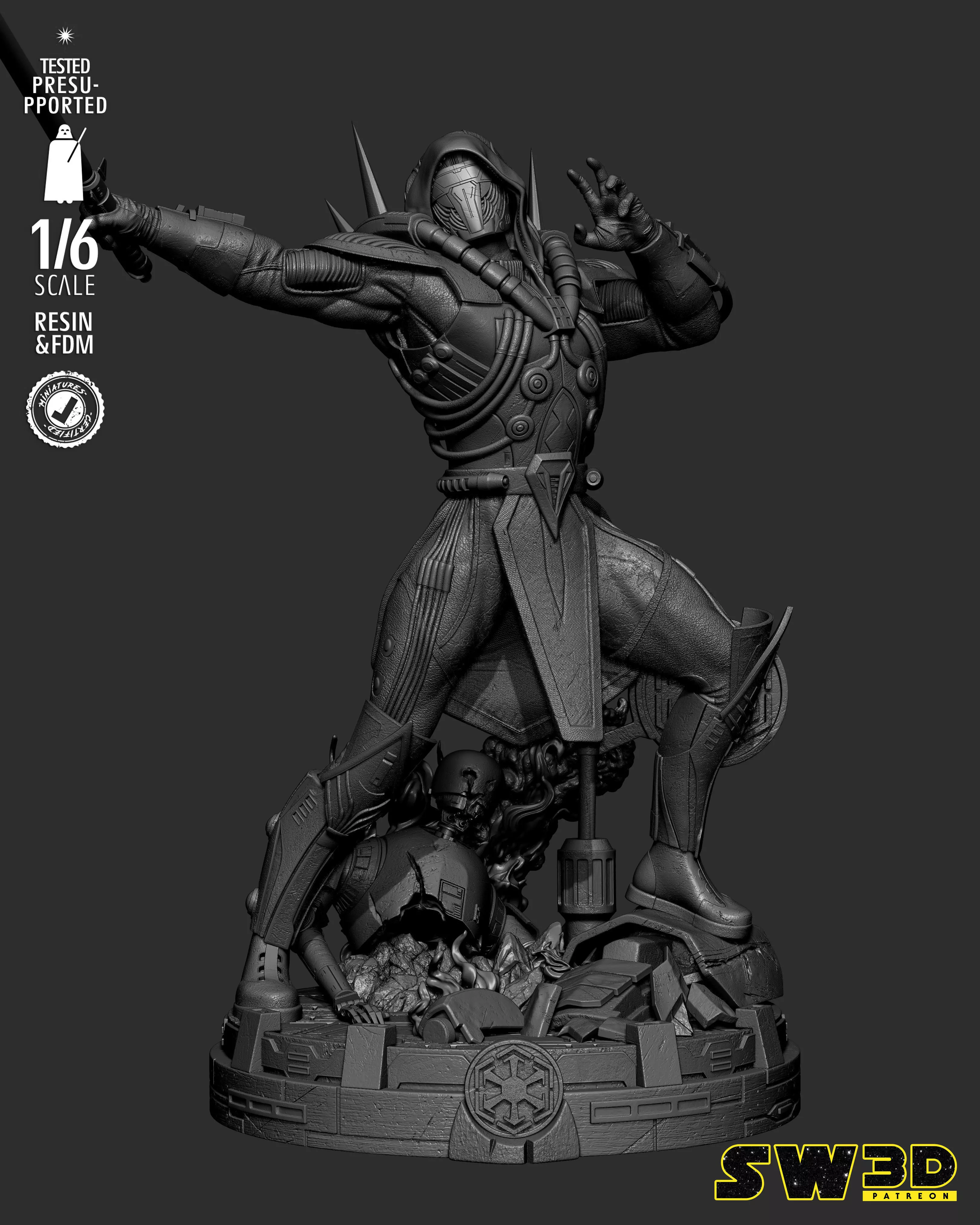 STAR WARS Darth Marr Sculpture 3D print model_14