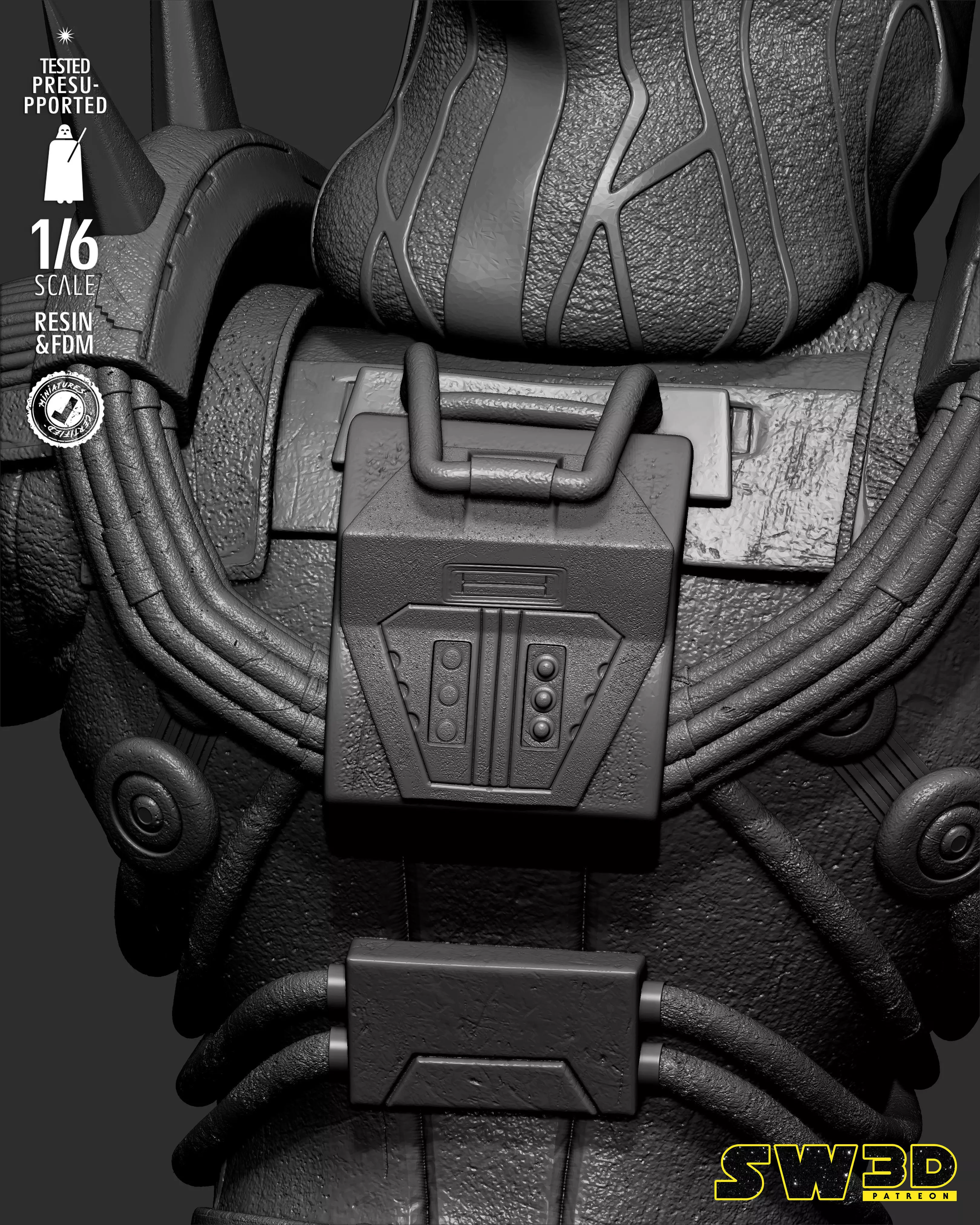 STAR WARS Darth Marr Sculpture 3D print model_22