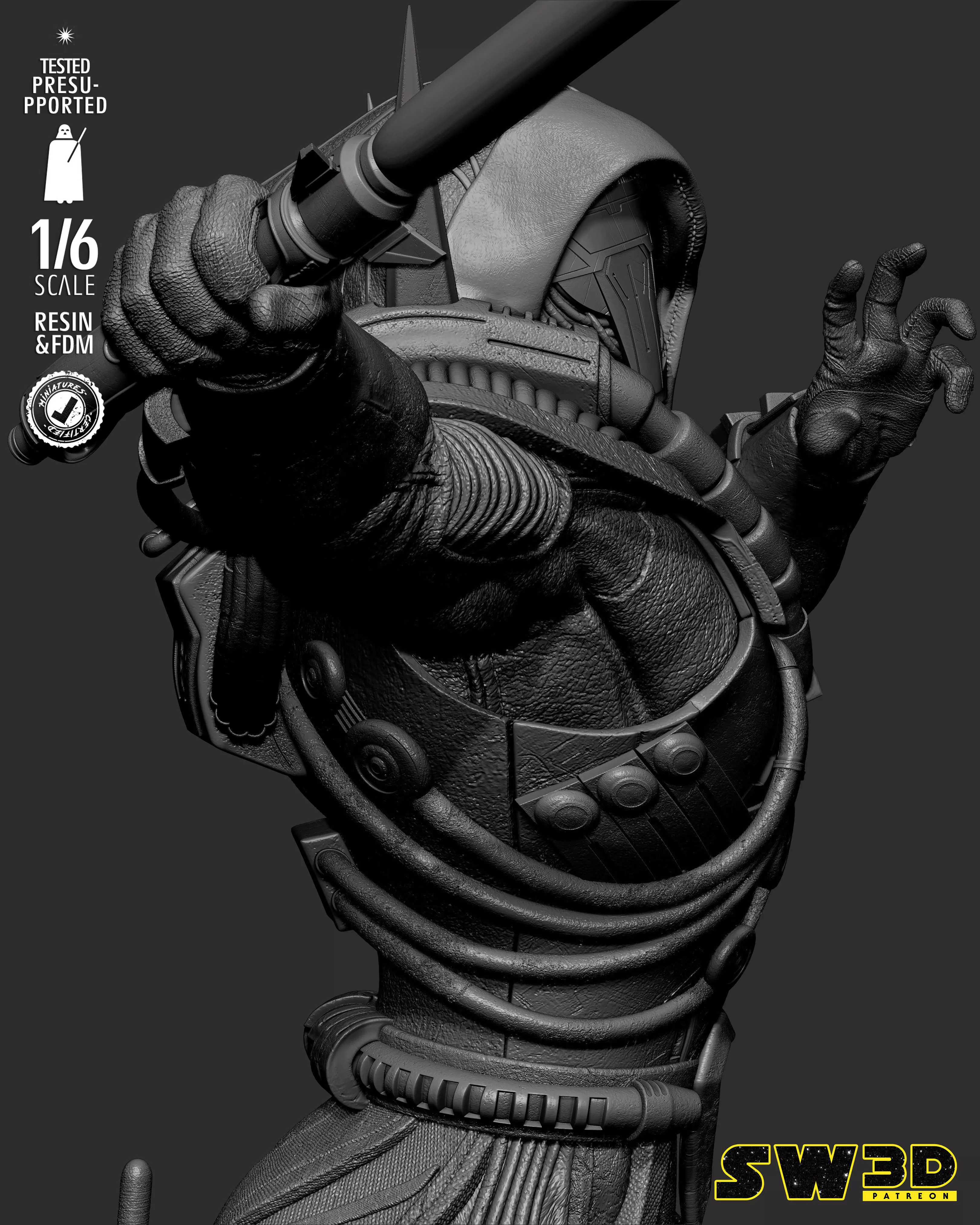 STAR WARS Darth Marr Sculpture 3D print model_23