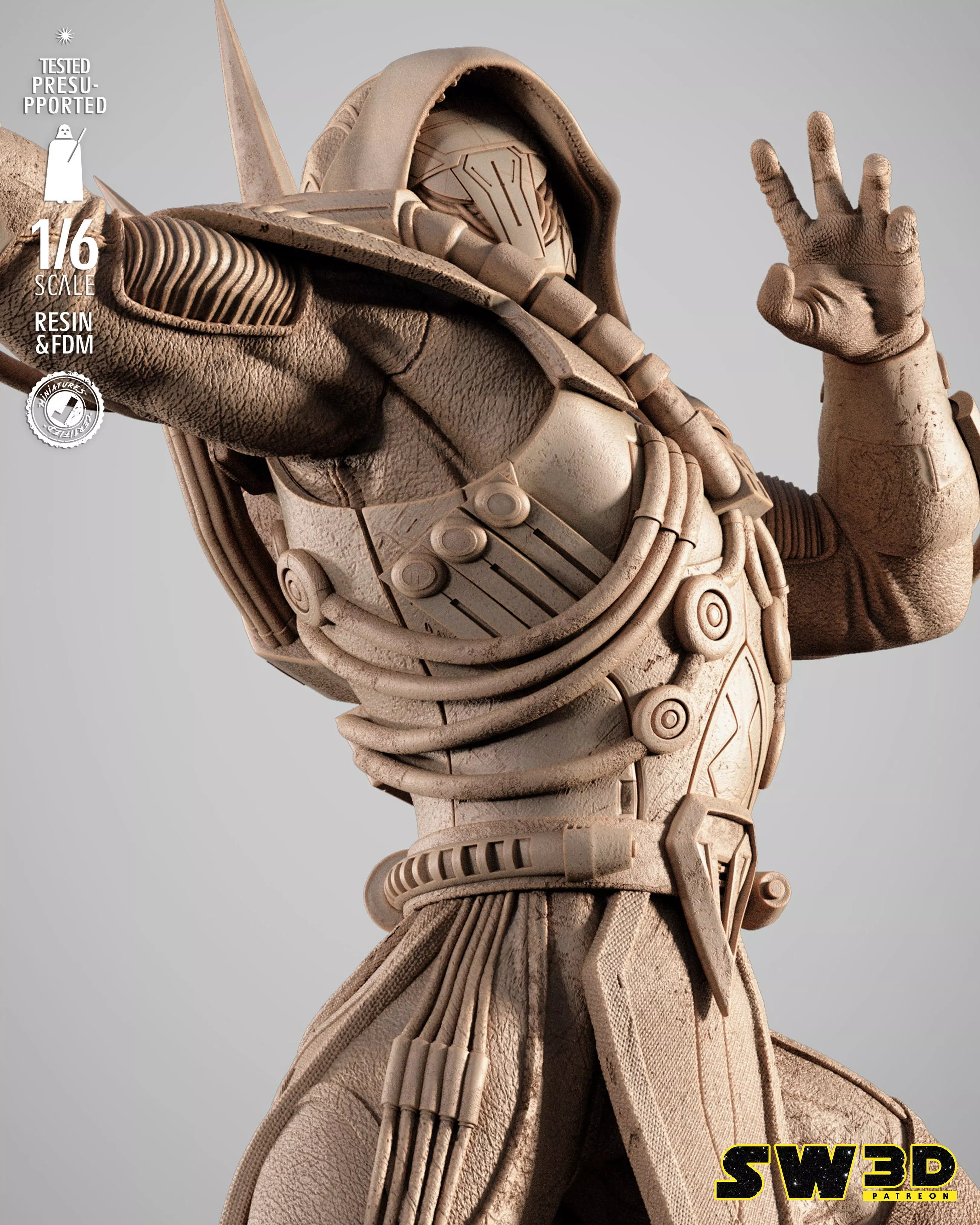 STAR WARS Darth Marr Sculpture 3D print model_8