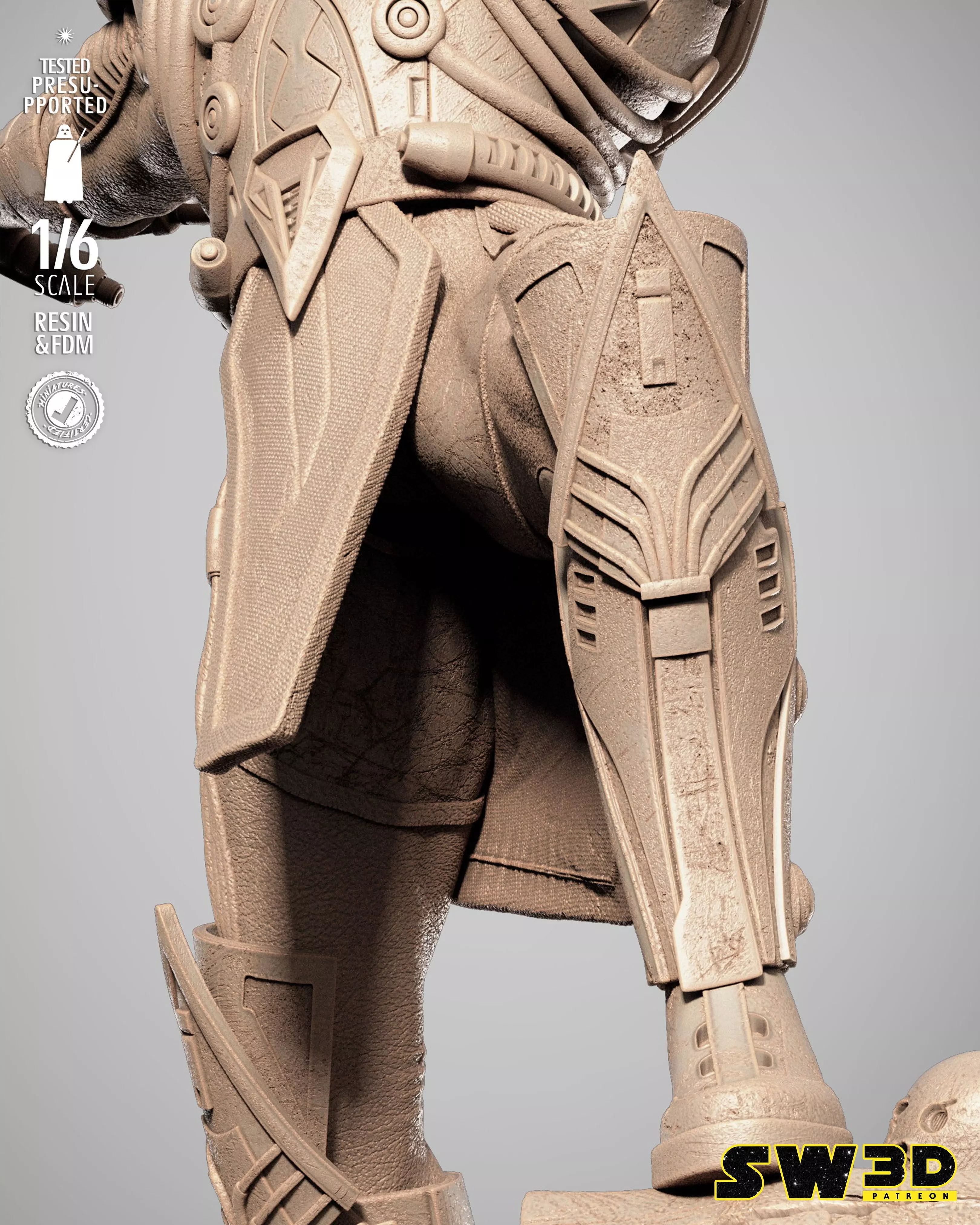 STAR WARS Darth Marr Sculpture 3D print model_9