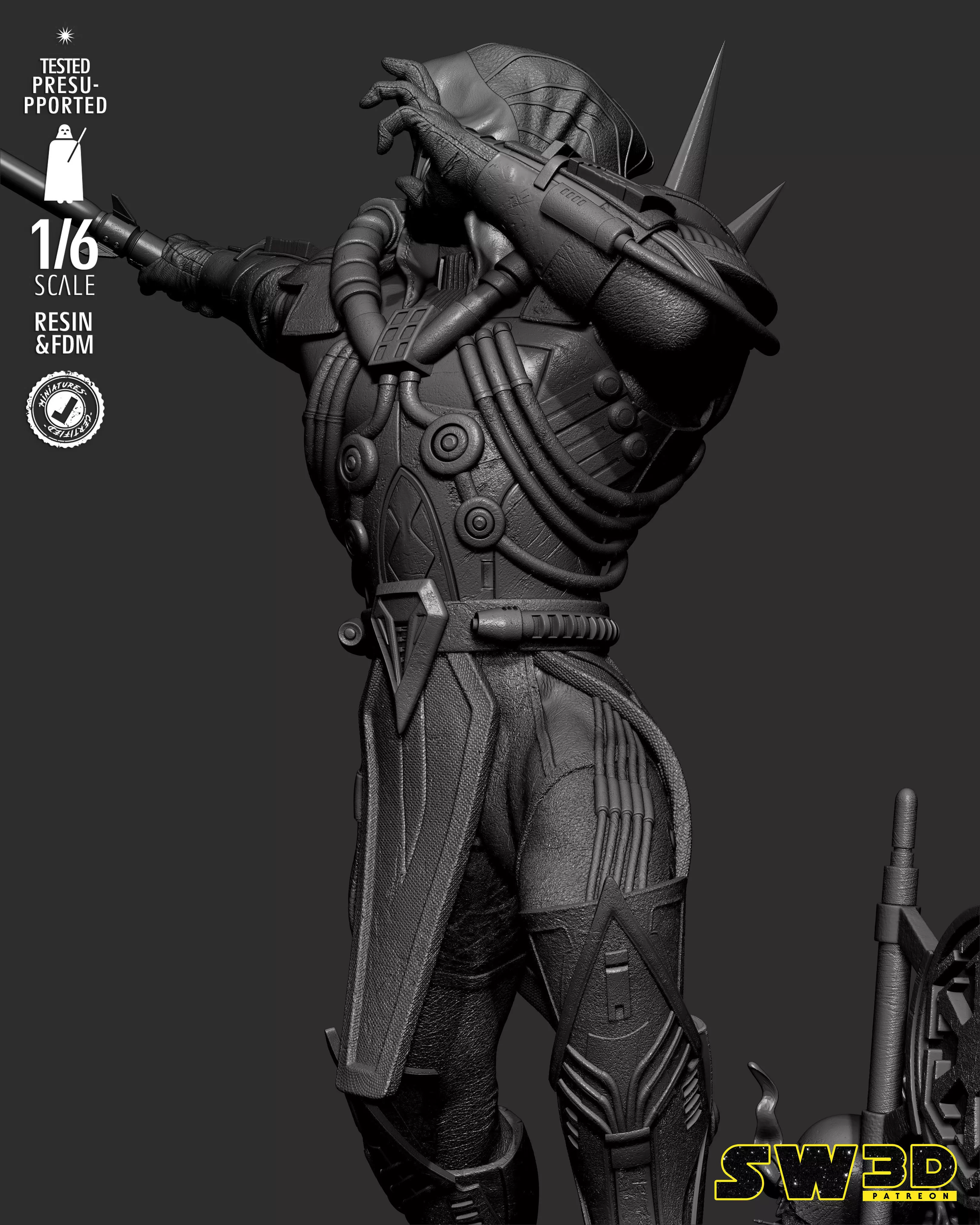 STAR WARS Darth Marr Sculpture 3D print model_31