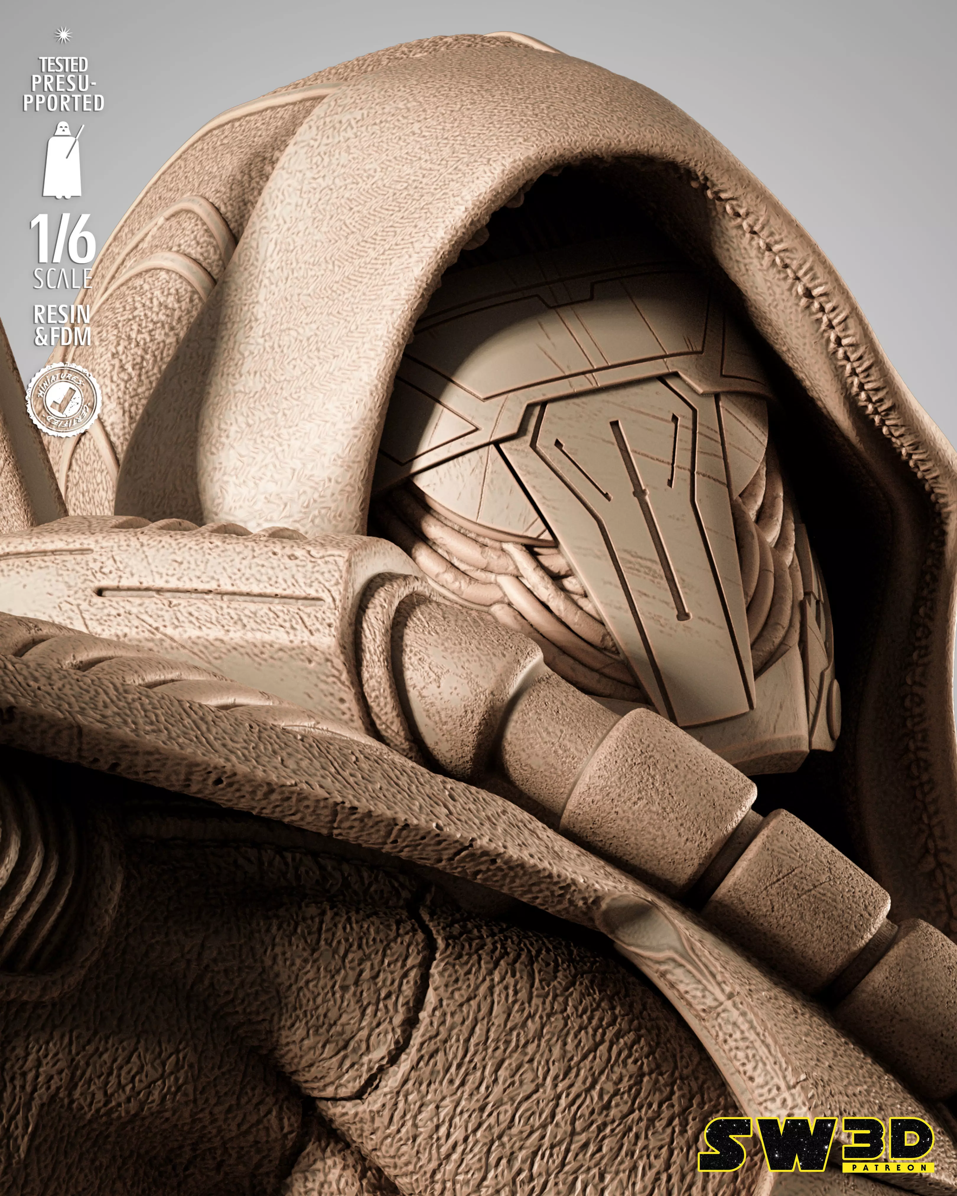 STAR WARS Darth Marr Sculpture 3D print model_6