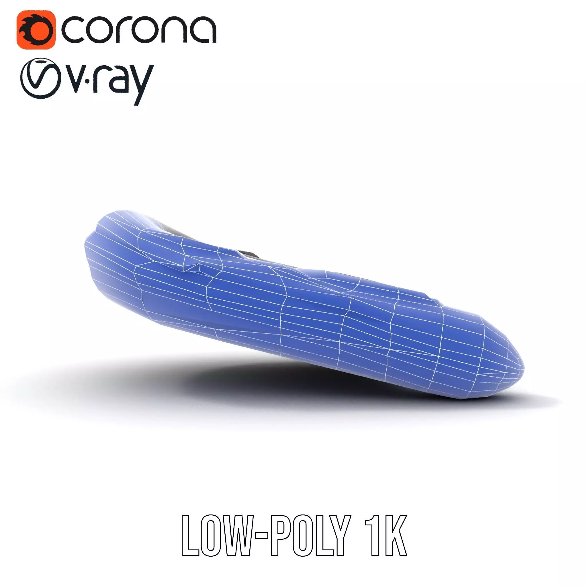 Sleek Black Raft model pack Low-poly 3D model_32