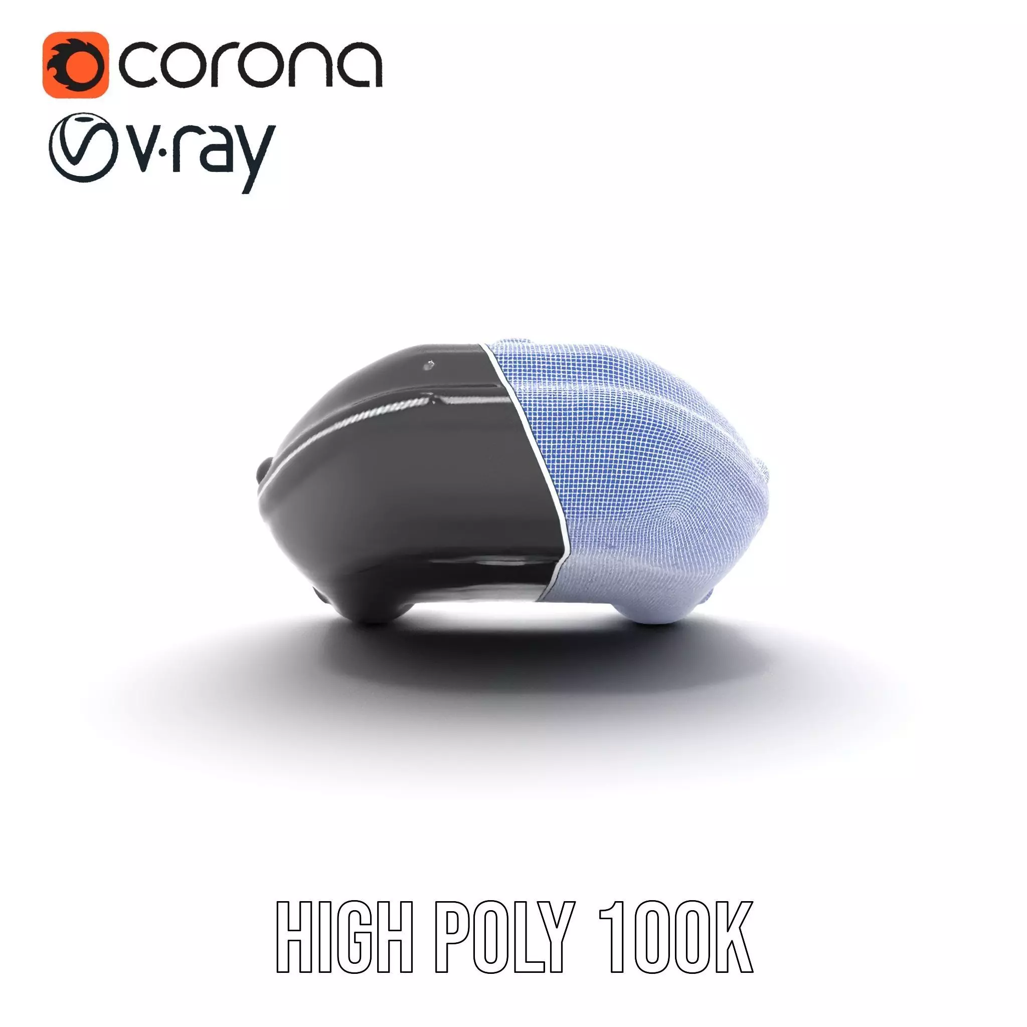 Sleek Black Raft model pack Low-poly 3D model_35