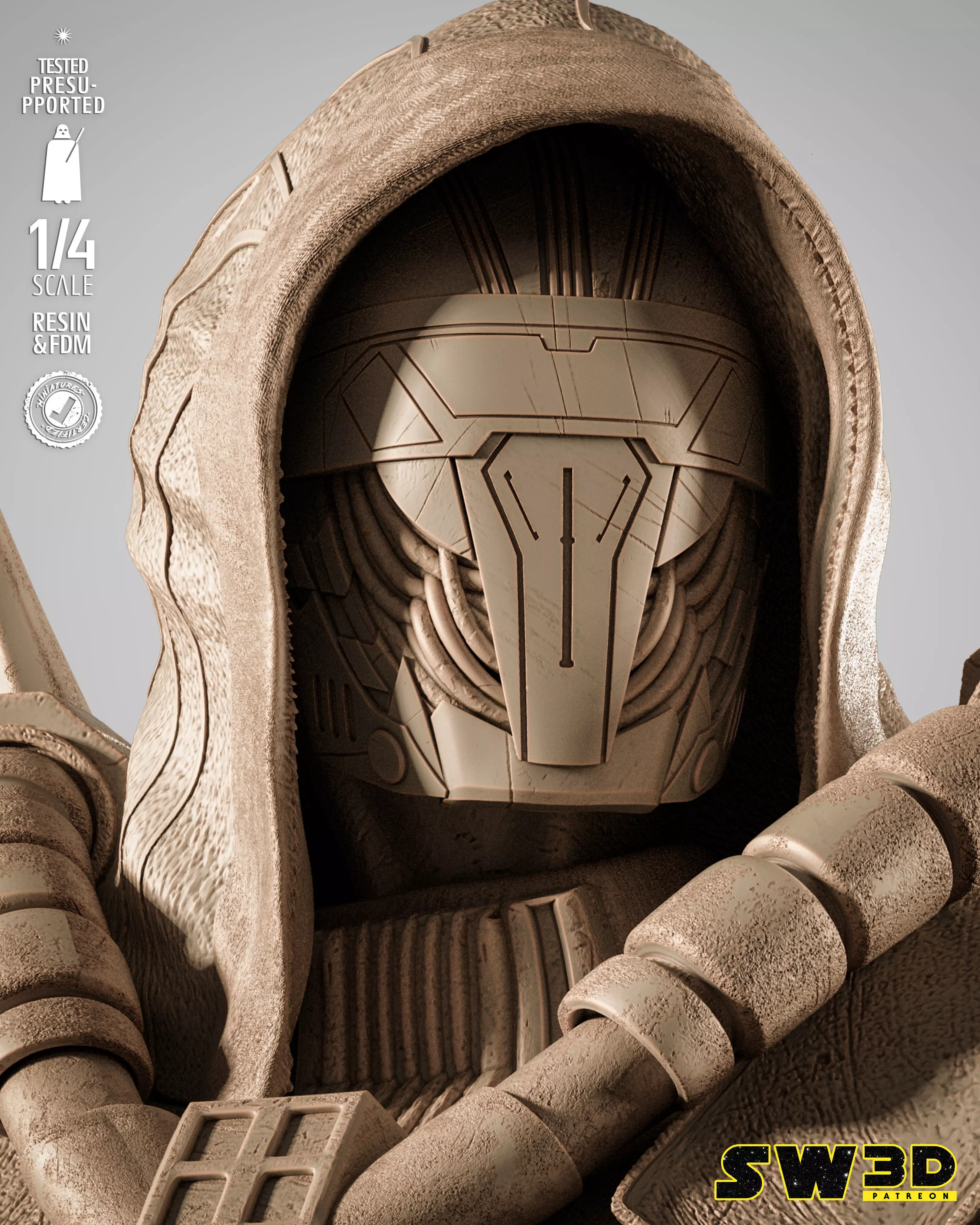 STAR WARS Darth Marr Portrait Bust 3D print model_11