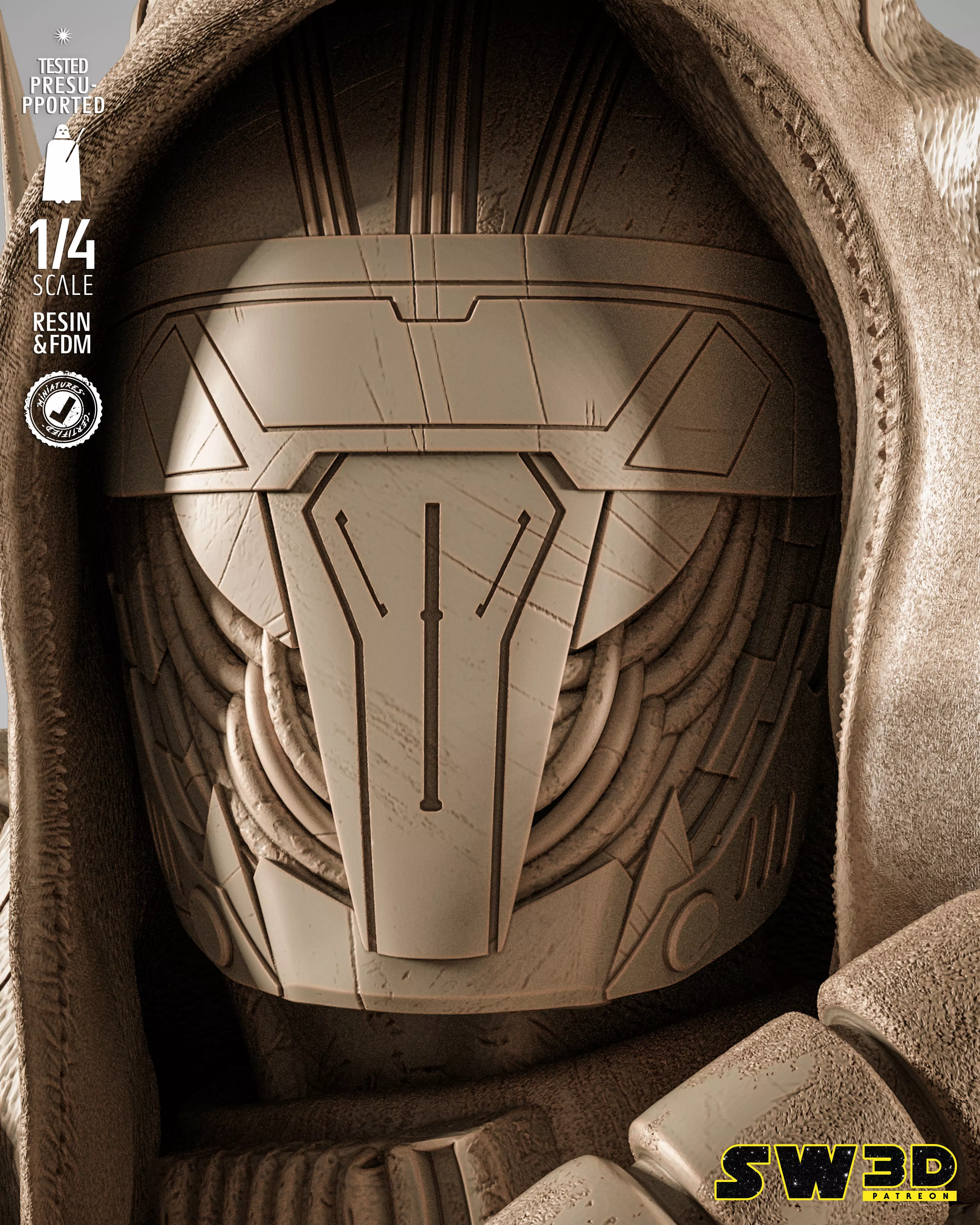 STAR WARS Darth Marr Portrait Bust 3D print model_13