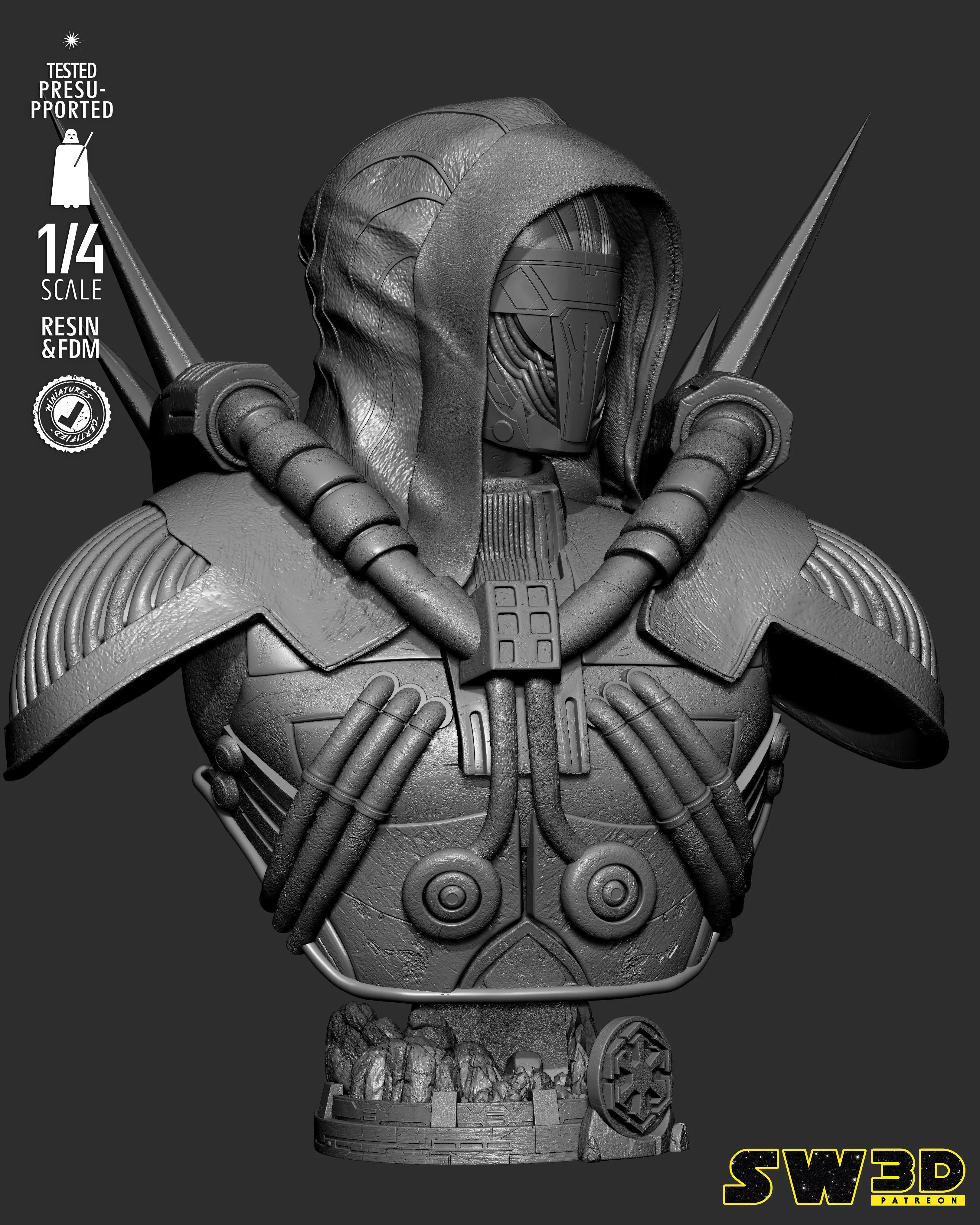 STAR WARS Darth Marr Portrait Bust 3D print model_45