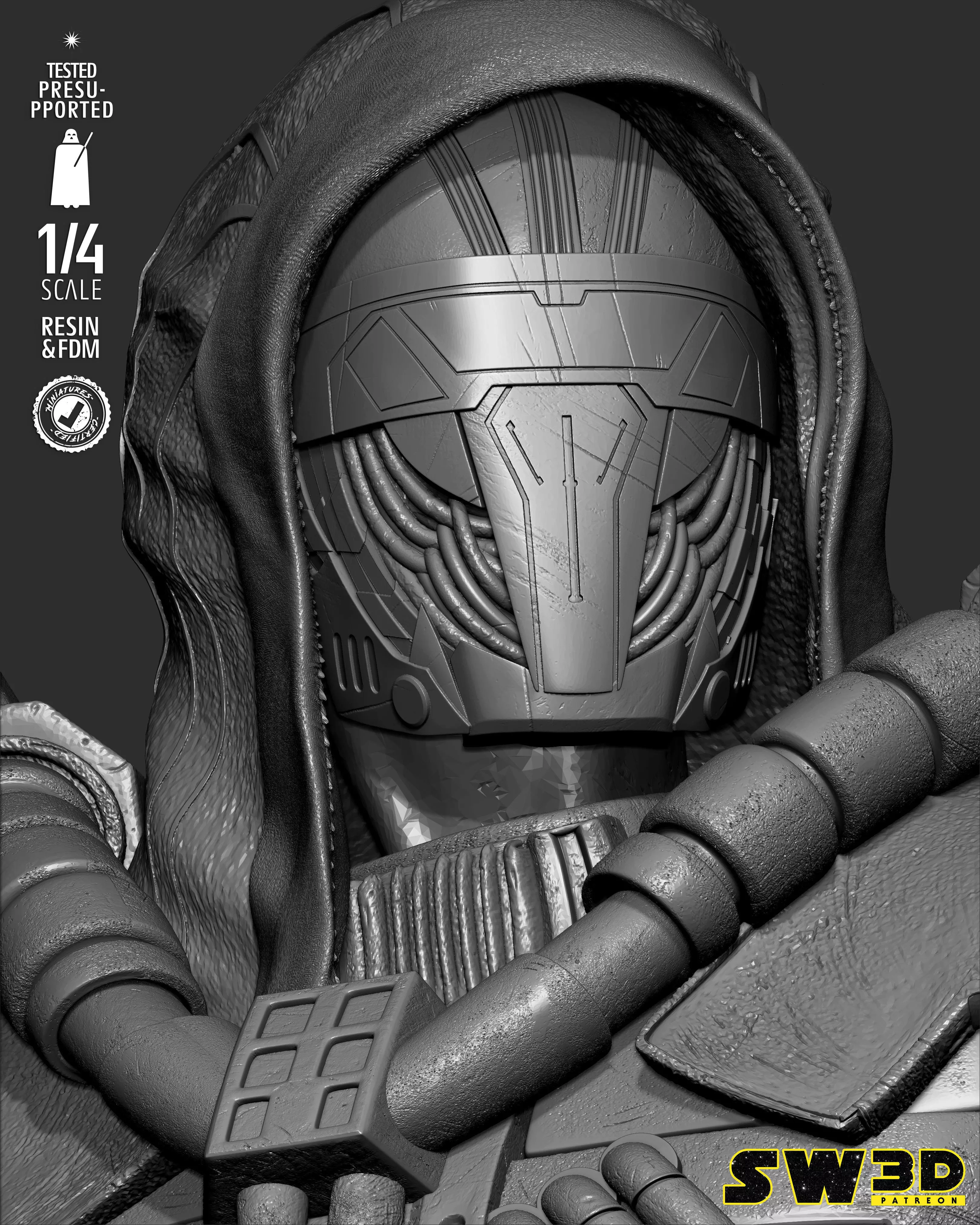 STAR WARS Darth Marr Portrait Bust 3D print model_23