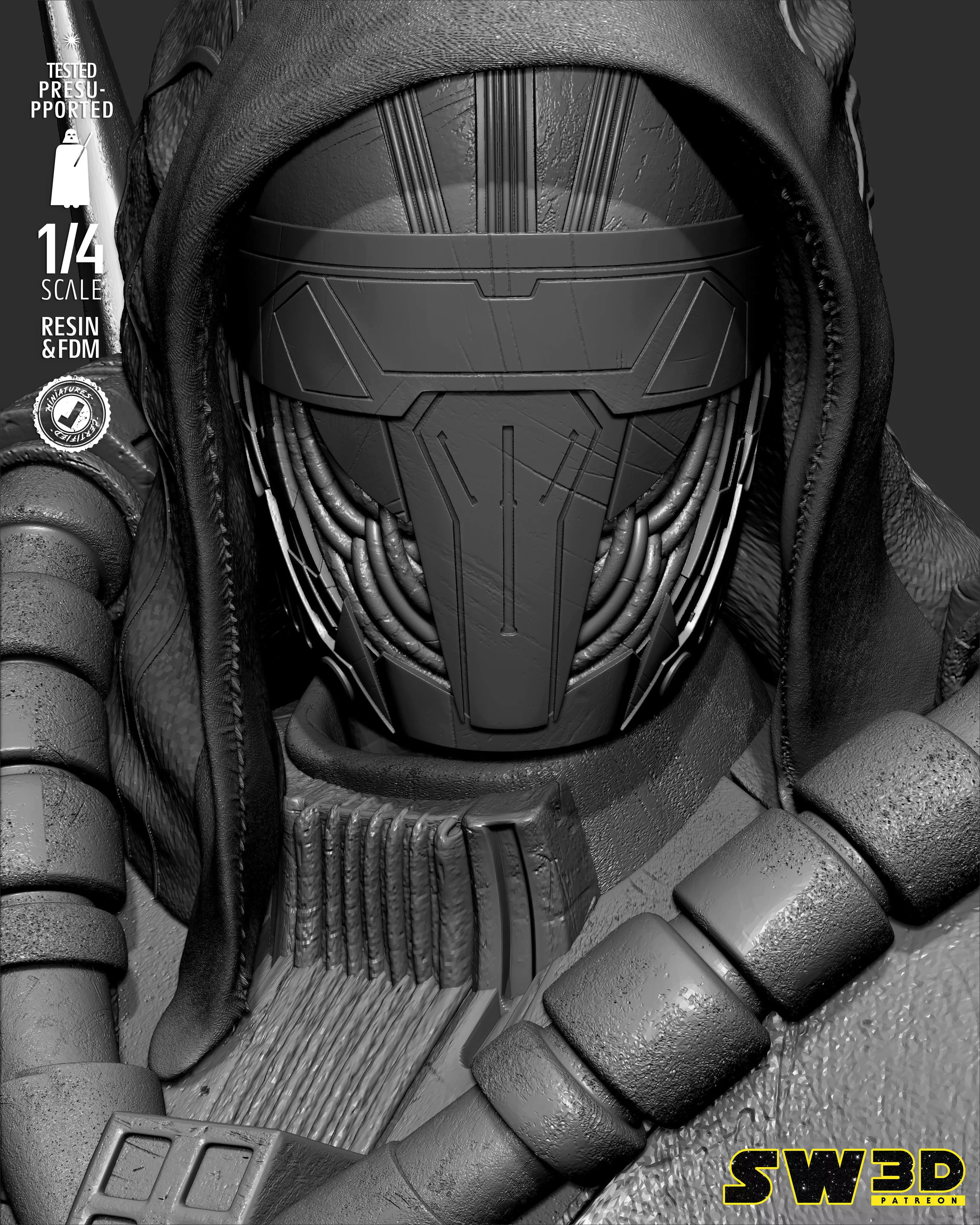 STAR WARS Darth Marr Portrait Bust 3D print model_28