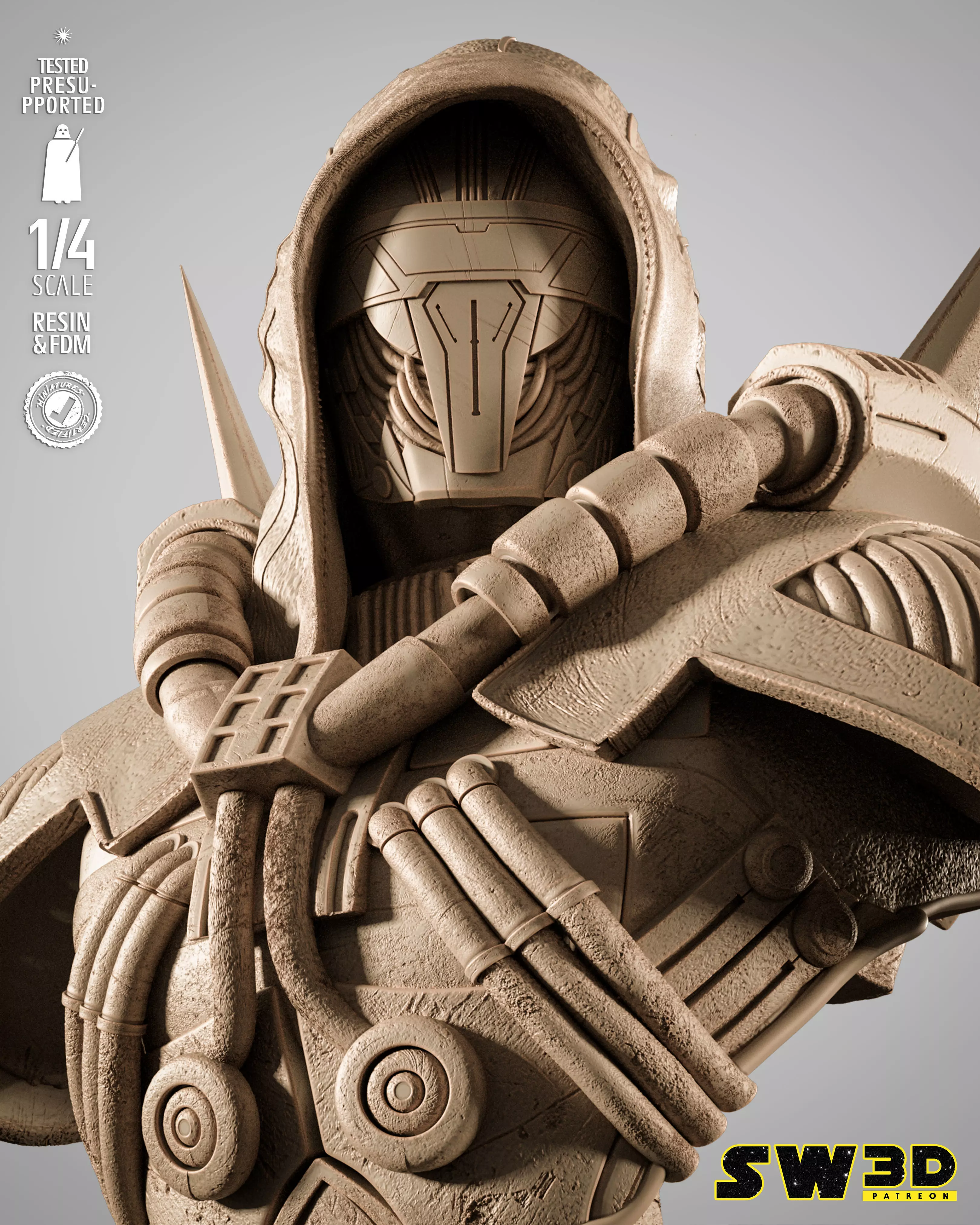 STAR WARS Darth Marr Portrait Bust 3D print model_4