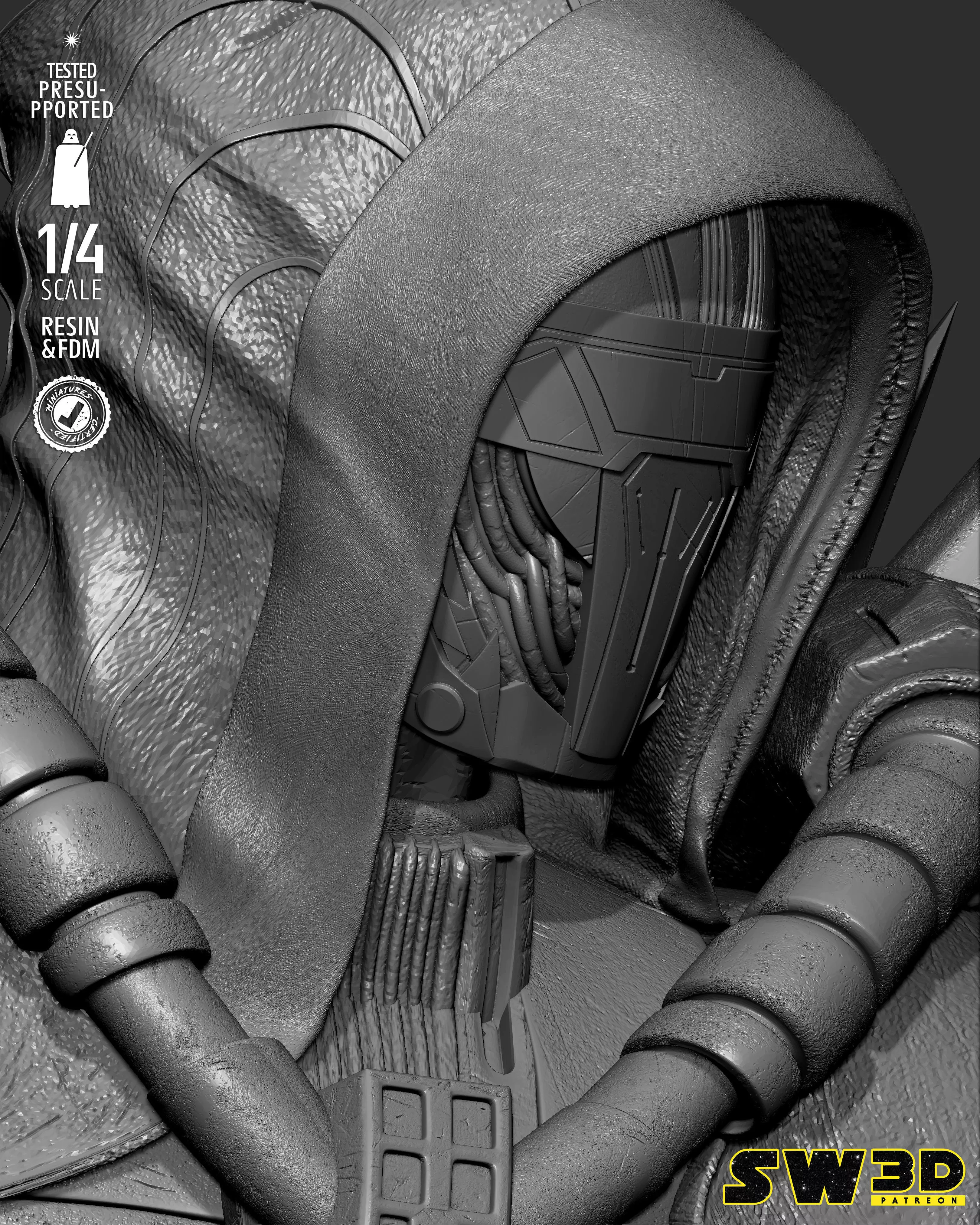 STAR WARS Darth Marr Portrait Bust 3D print model_38