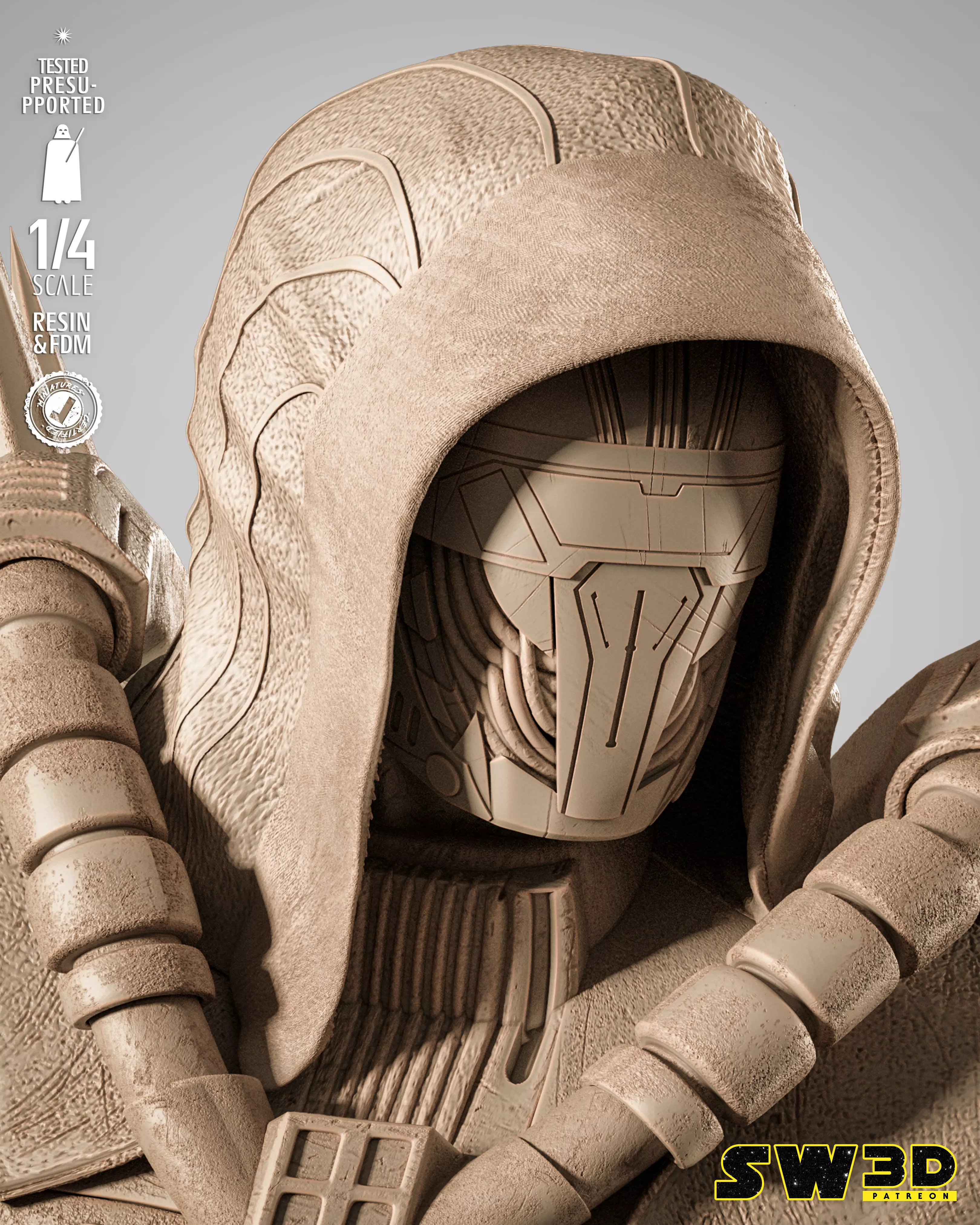 STAR WARS Darth Marr Portrait Bust 3D print model_9