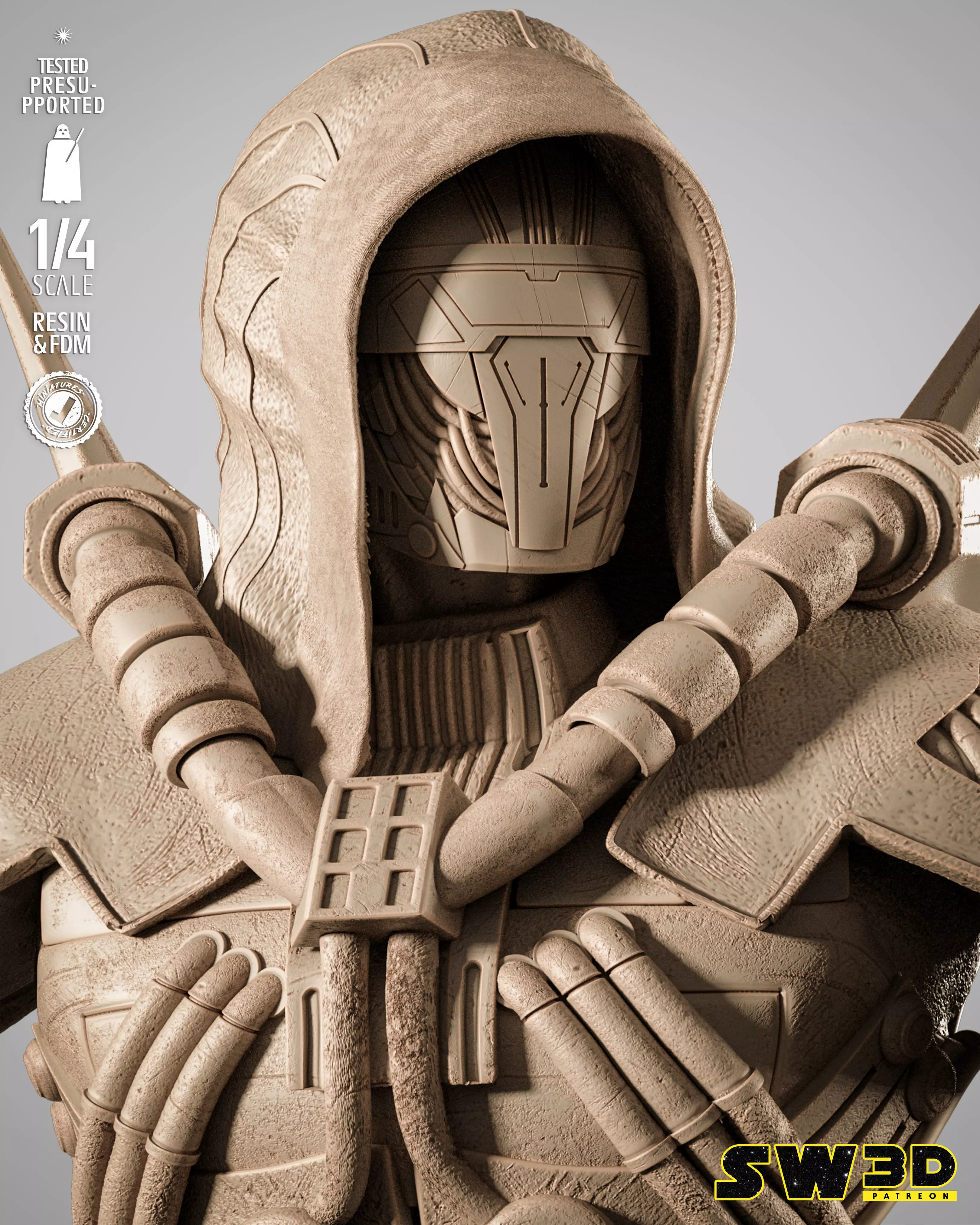 STAR WARS Darth Marr Portrait Bust 3D print model_7