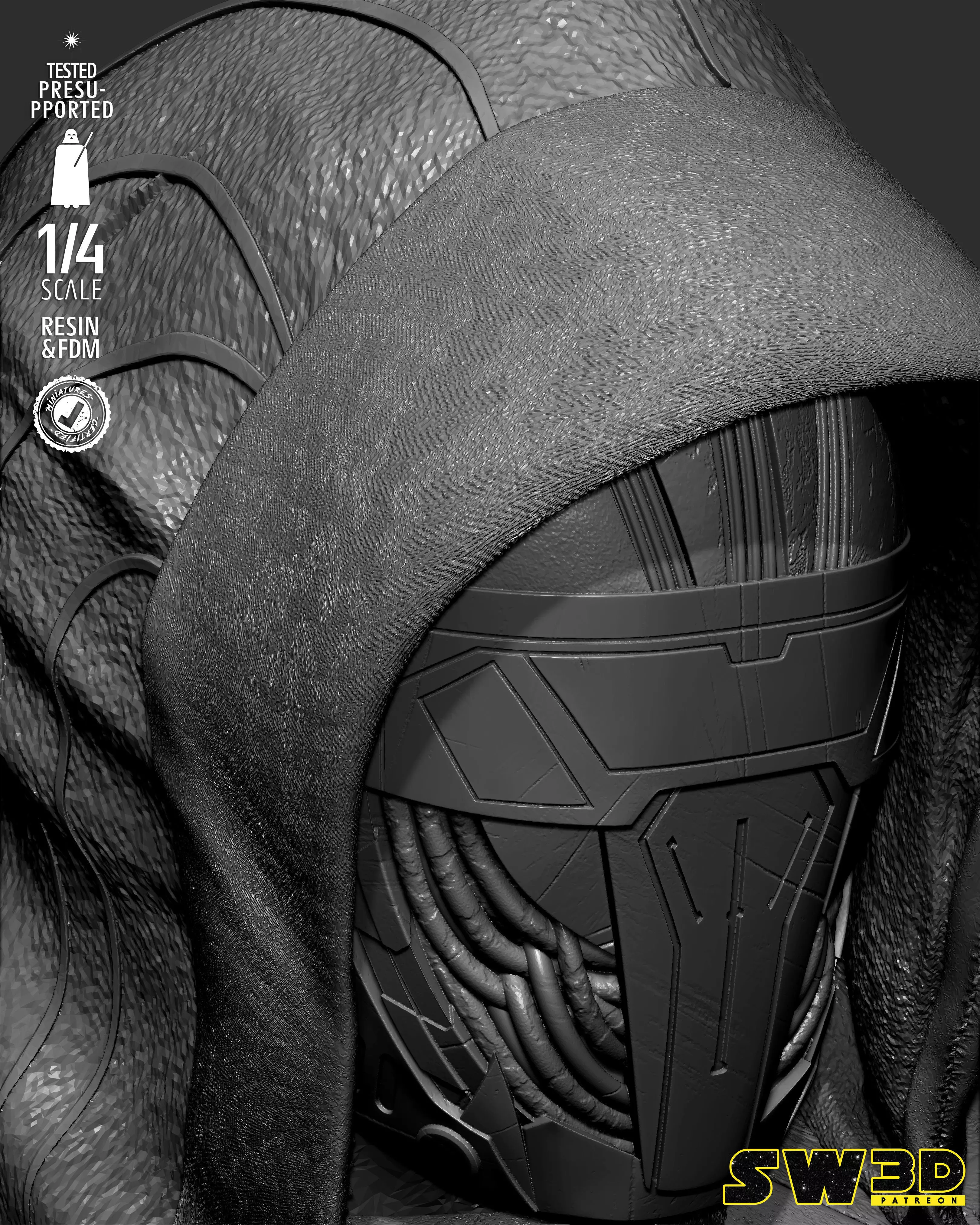 STAR WARS Darth Marr Portrait Bust 3D print model_26