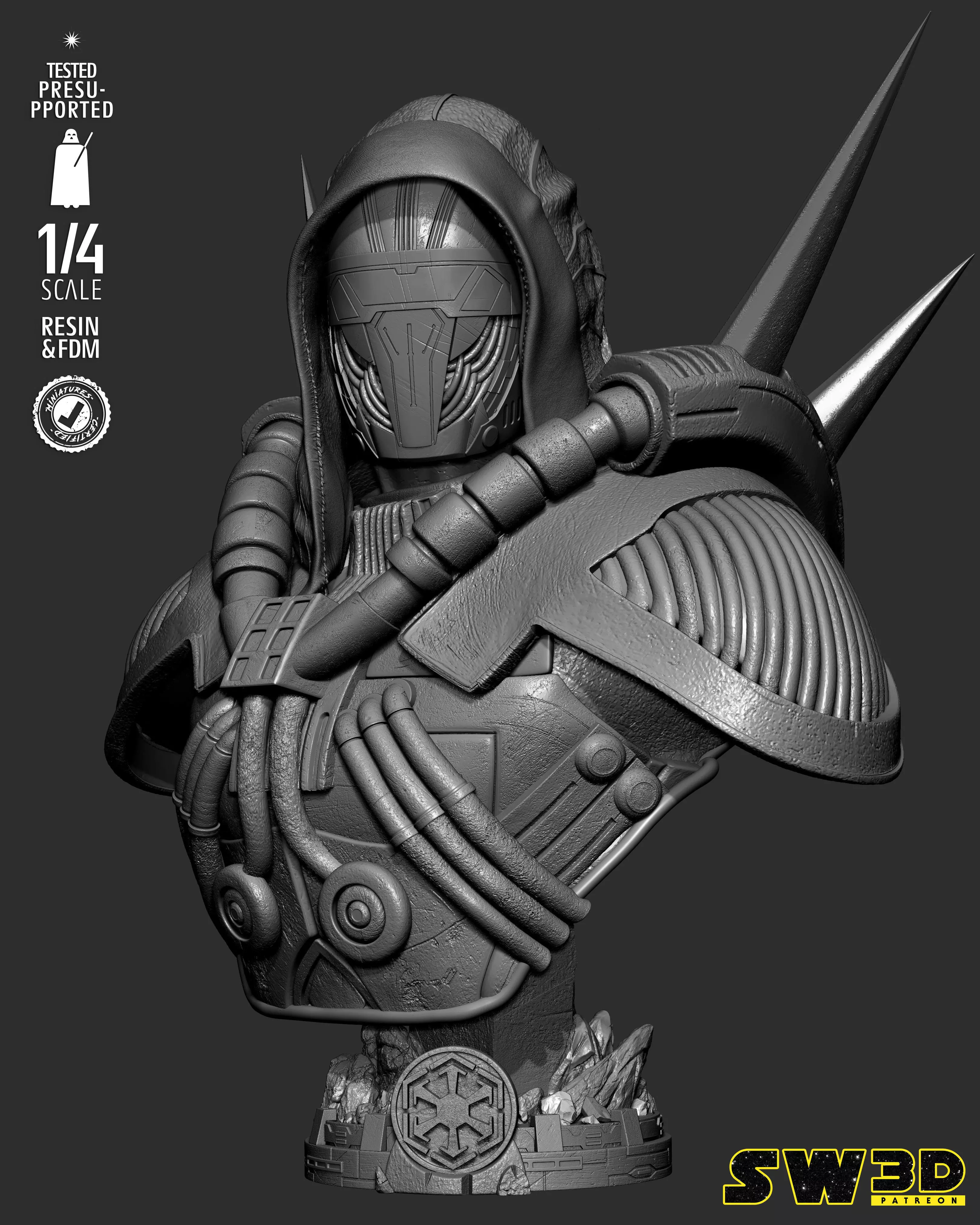 STAR WARS Darth Marr Portrait Bust 3D print model_35