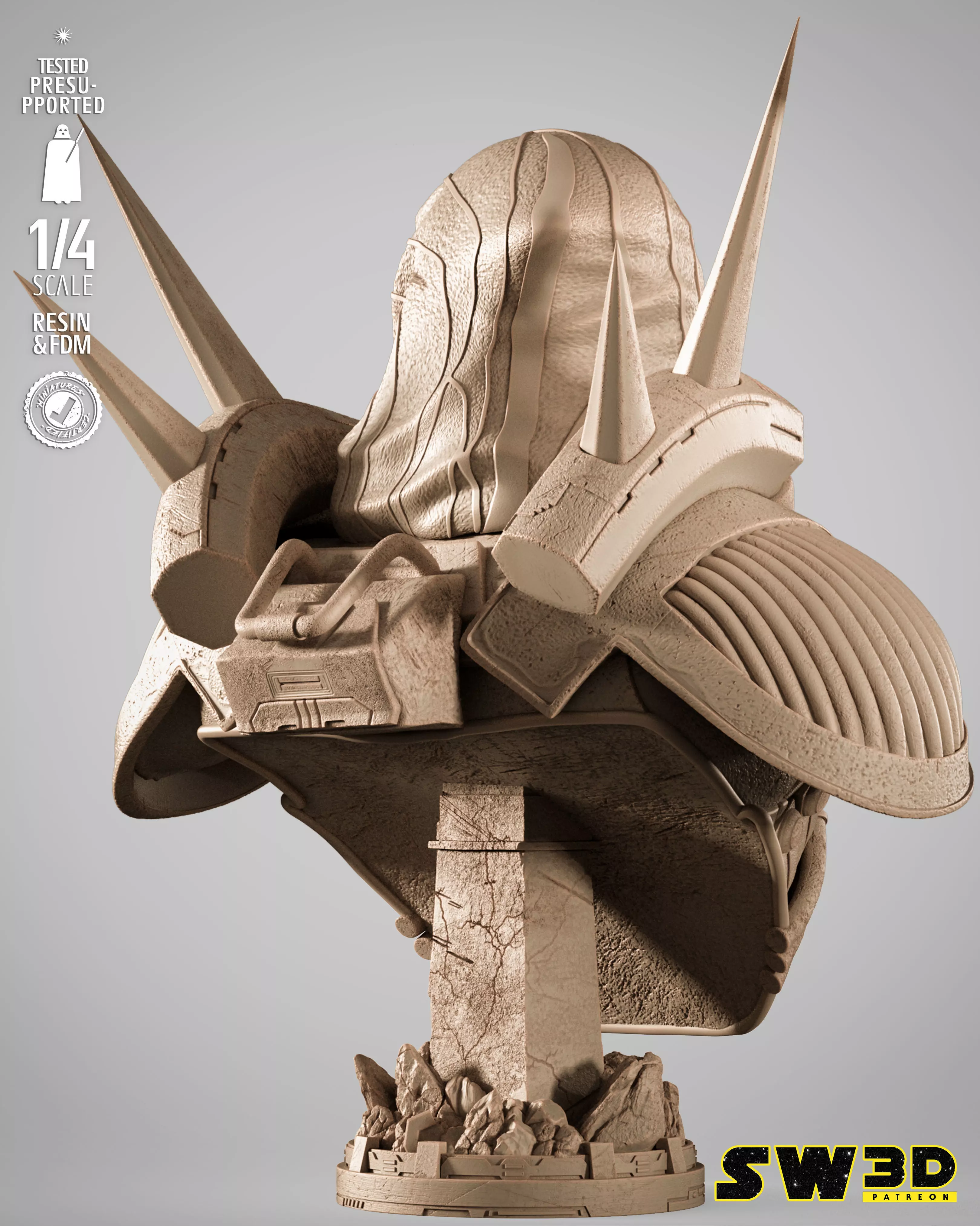 STAR WARS Darth Marr Portrait Bust 3D print model_2