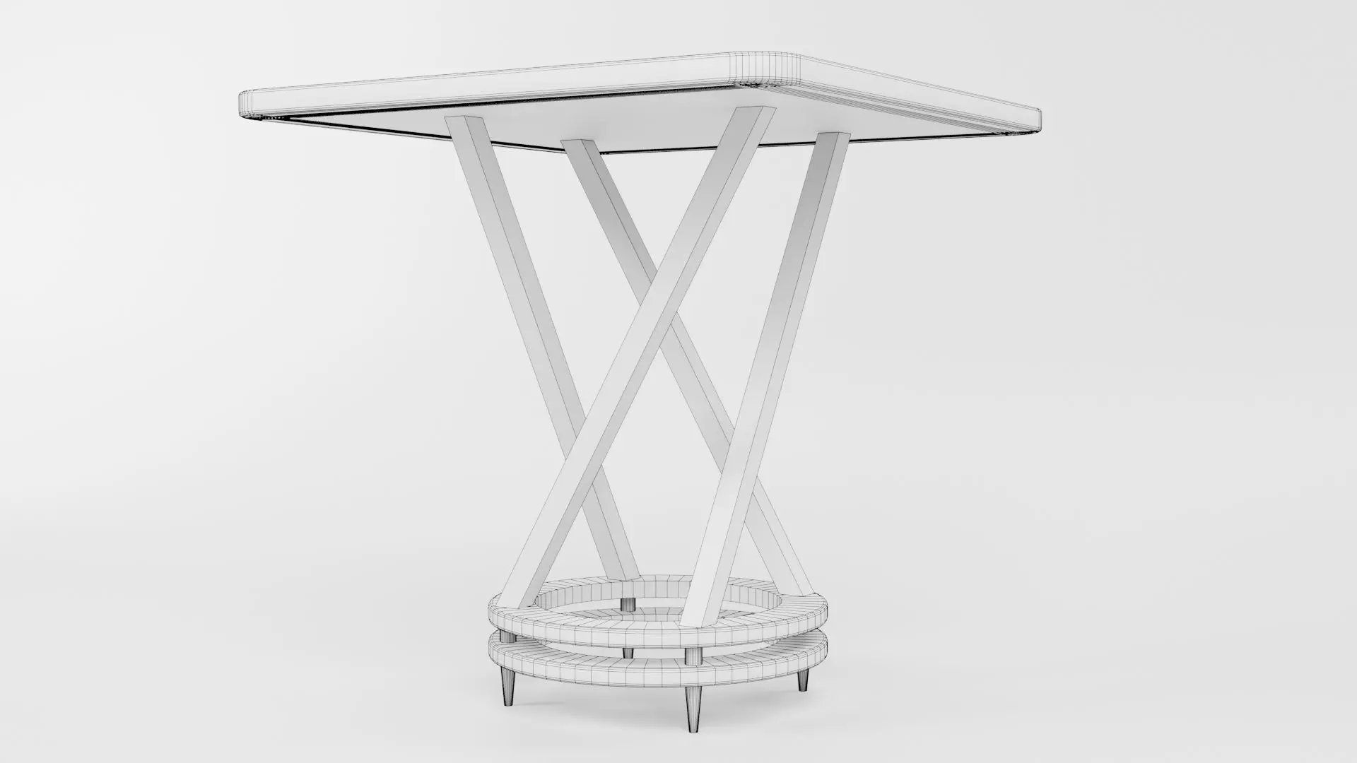 Square Table CG33 3D model_5