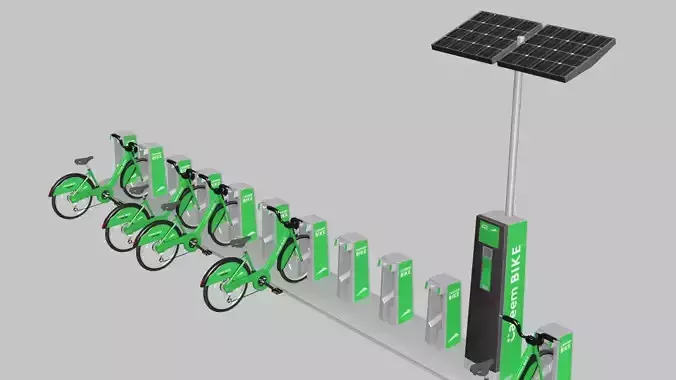 Careem smart Bike stand Urban Mobility and Docking station 3D model