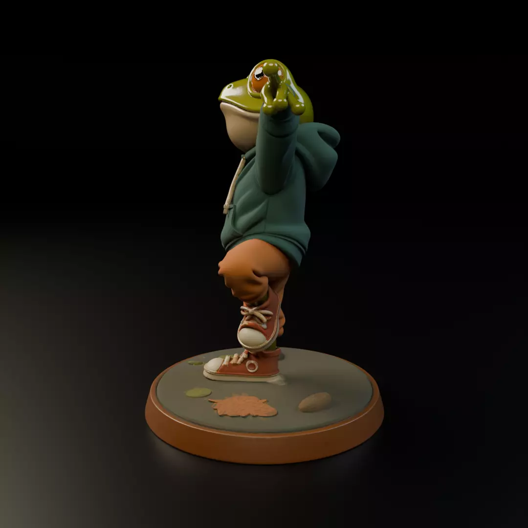 Frog san 3D print model_3