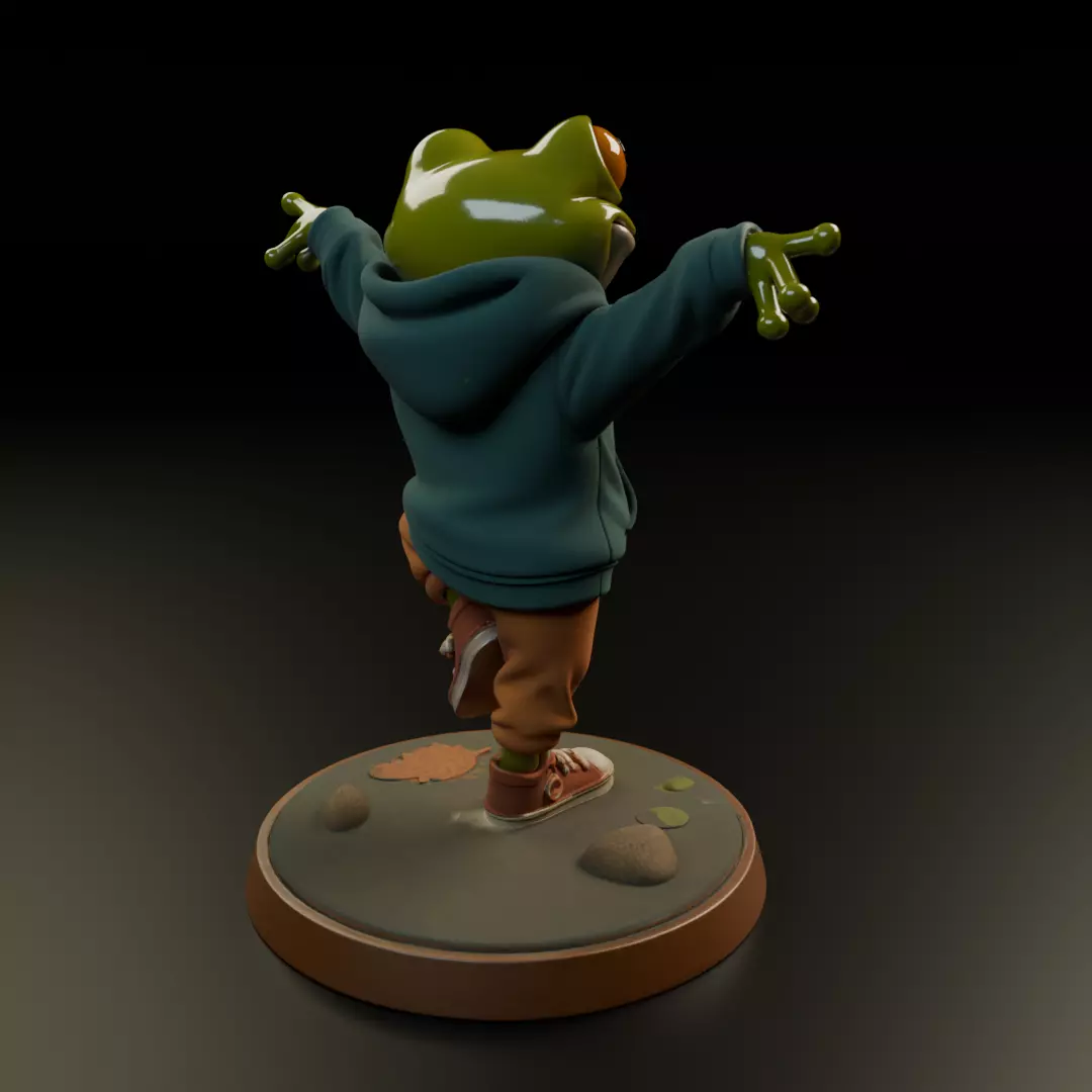 Frog san 3D print model_13