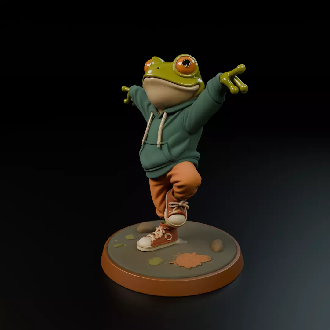 Frog san 3D print model_9