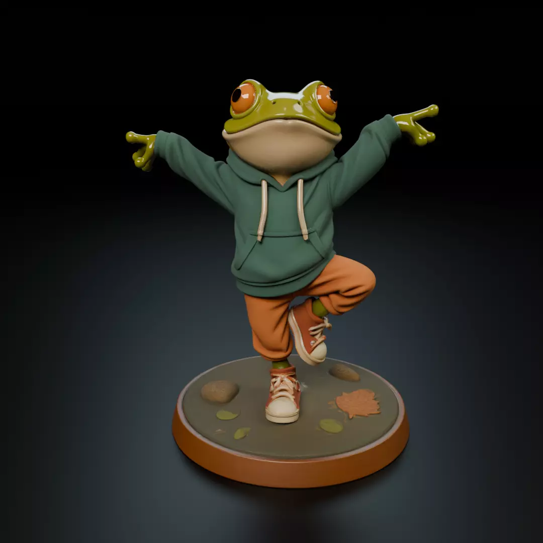 Frog san 3D print model_15