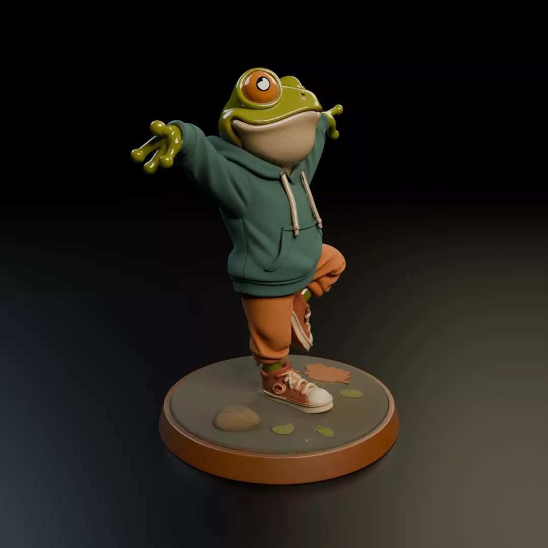 Frog san 3D print model_11