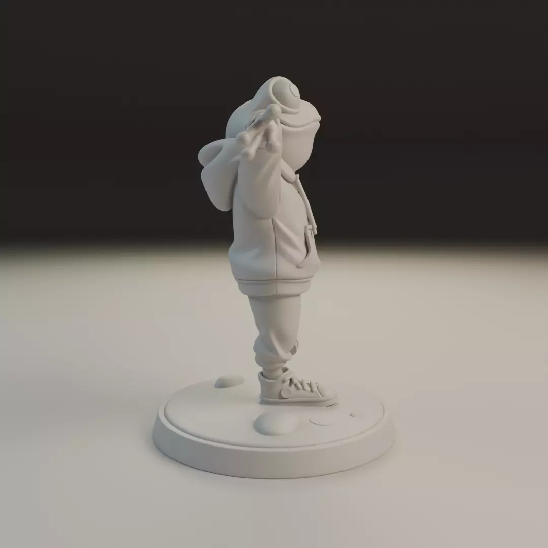 Frog san 3D print model_2