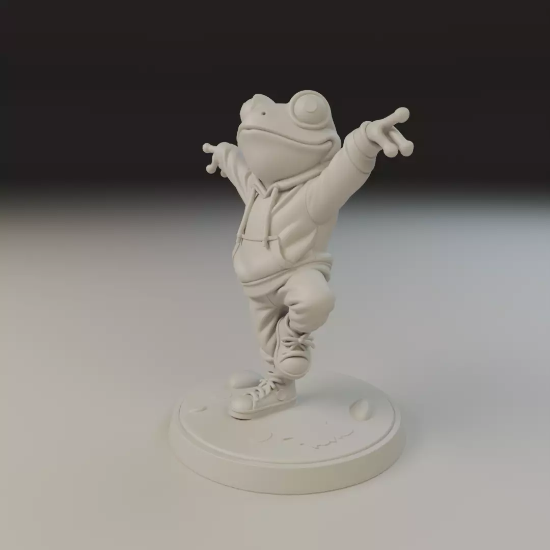 Frog san 3D print model_10