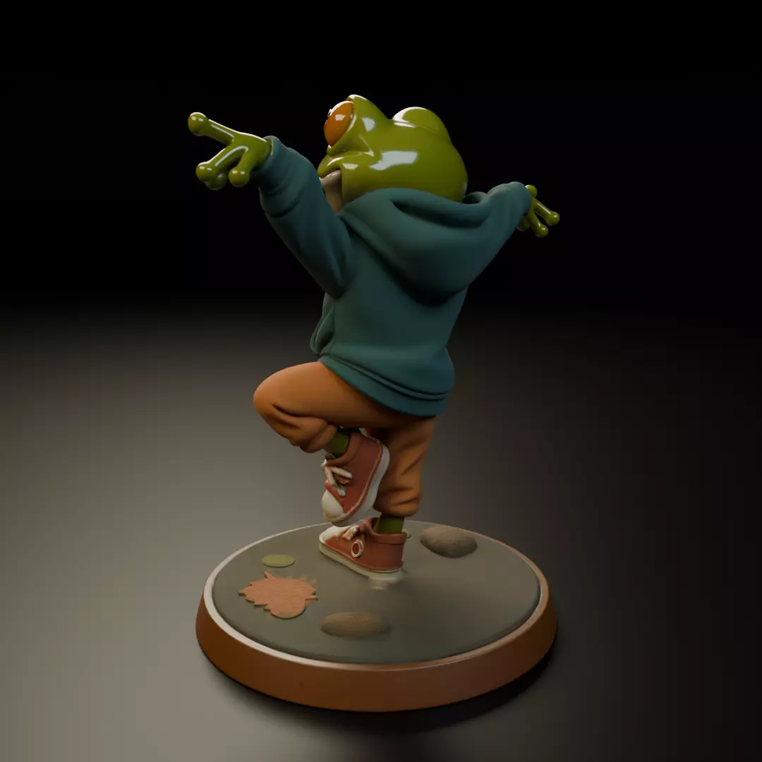 Frog san 3D print model_7