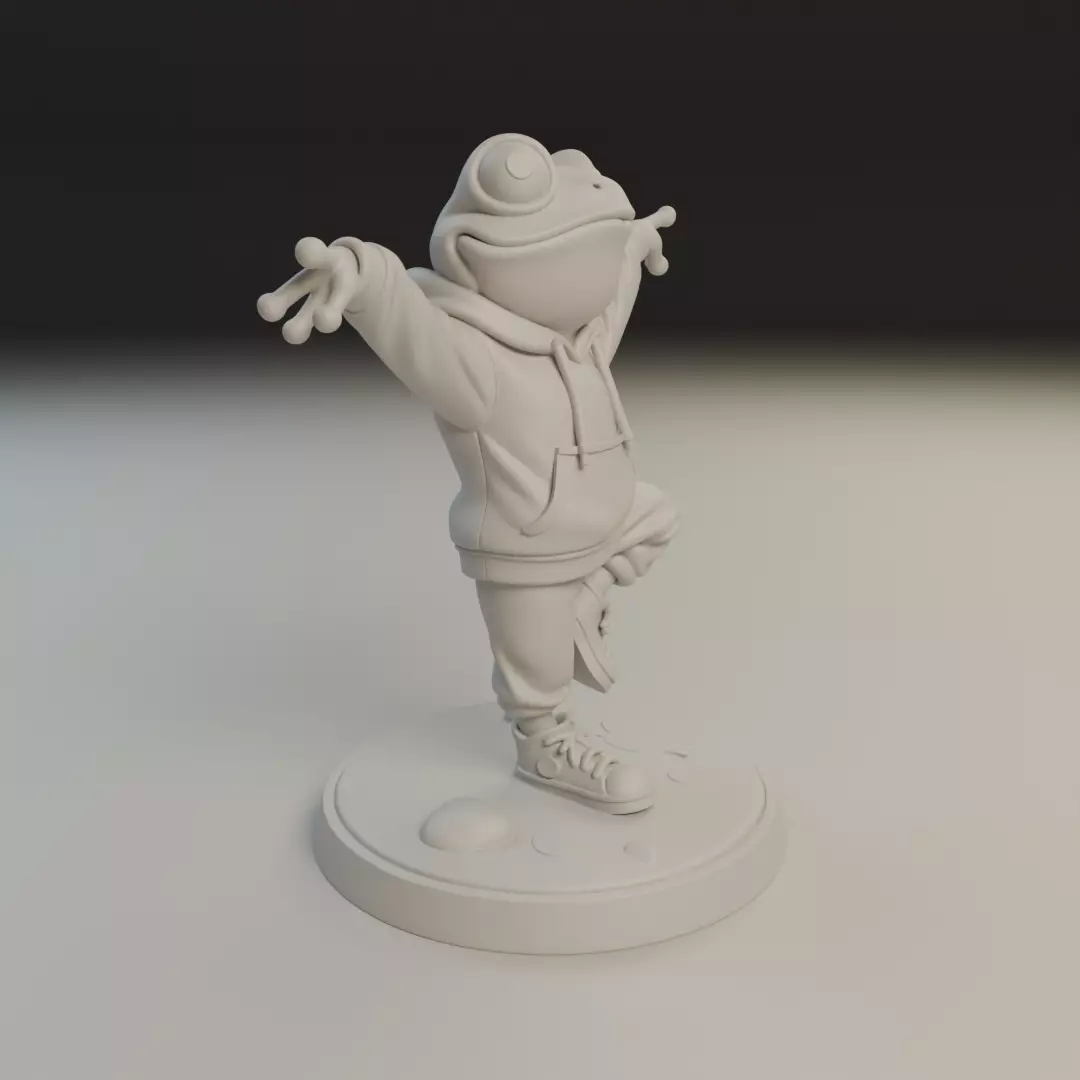 Frog san 3D print model_12