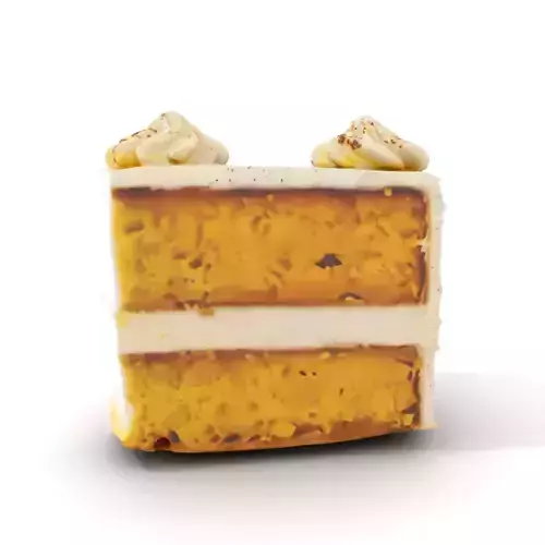 Vanilla Cake Slice model pack Low-poly 3D model