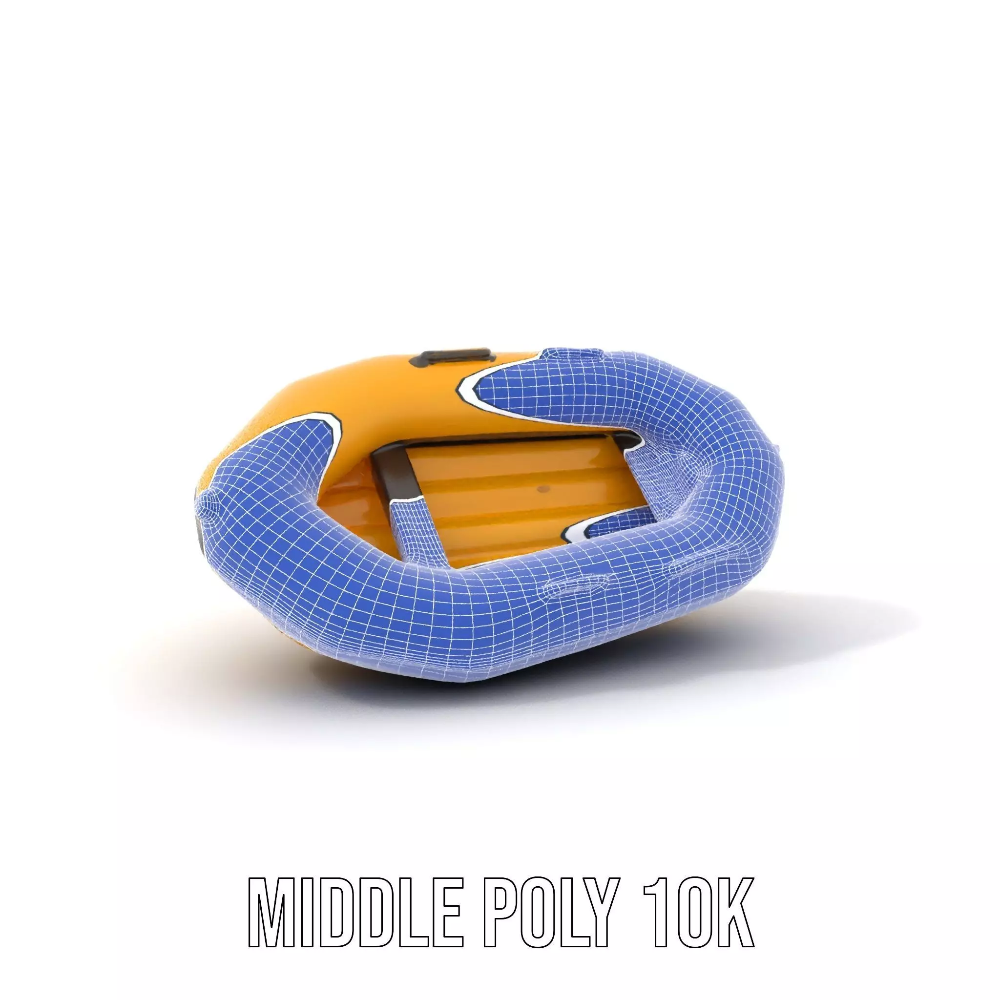 Vibrant Yellow Raft model pack Low-poly 3D model_12