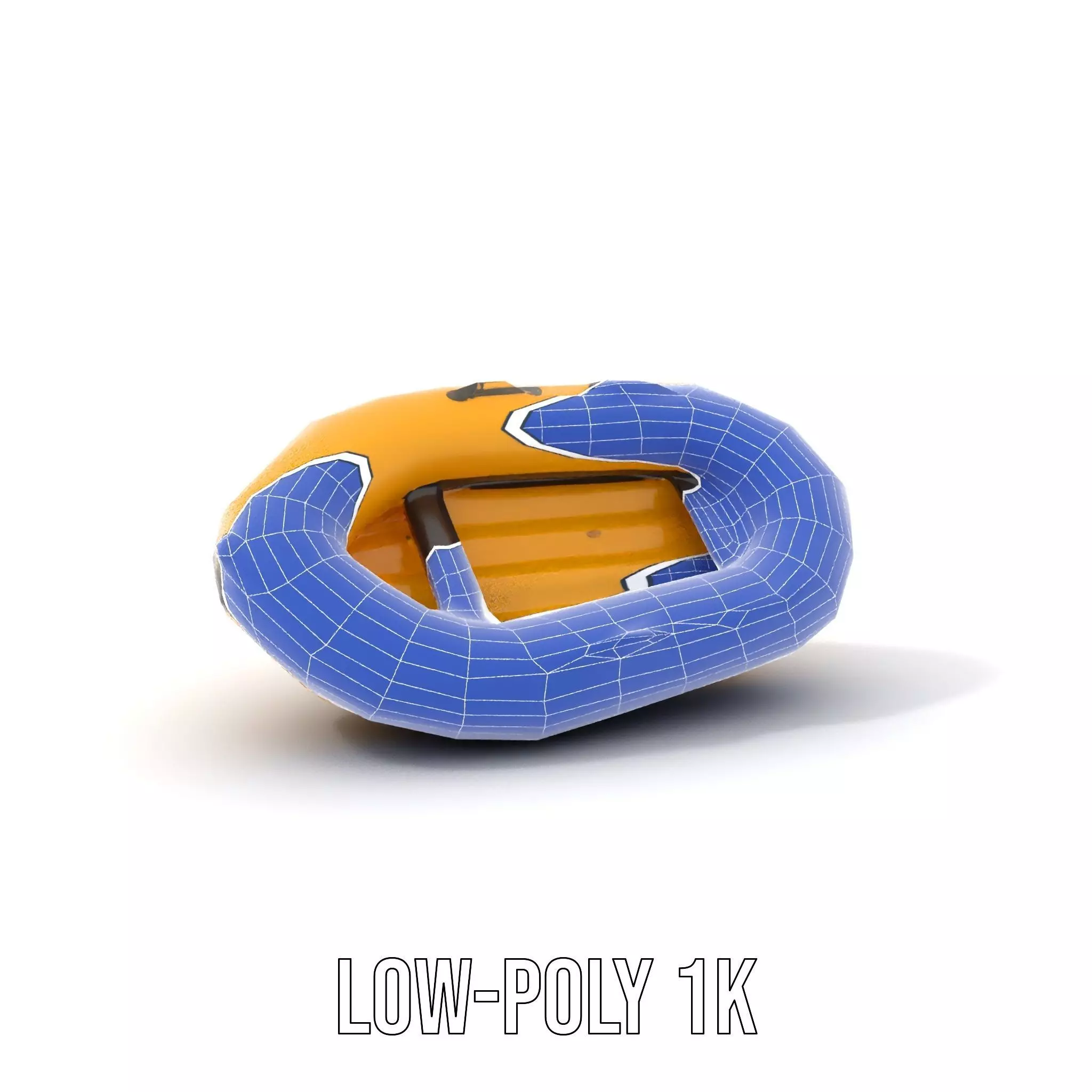 Vibrant Yellow Raft model pack Low-poly 3D model_23