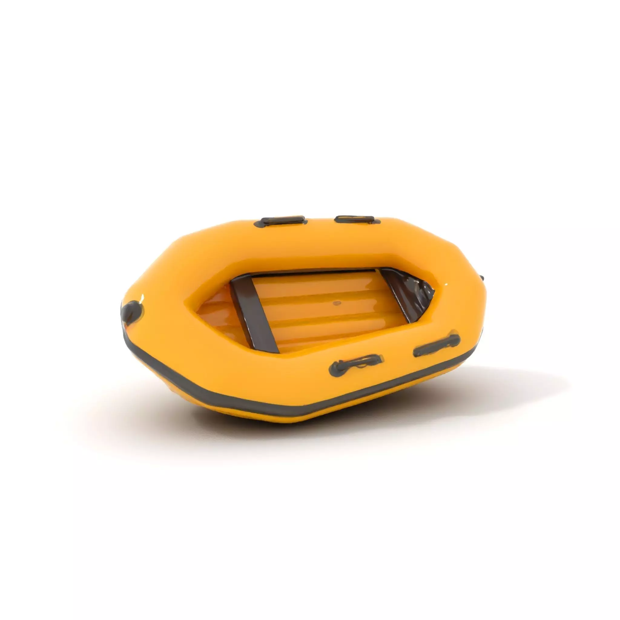 Vibrant Yellow Raft model pack Low-poly 3D model_0