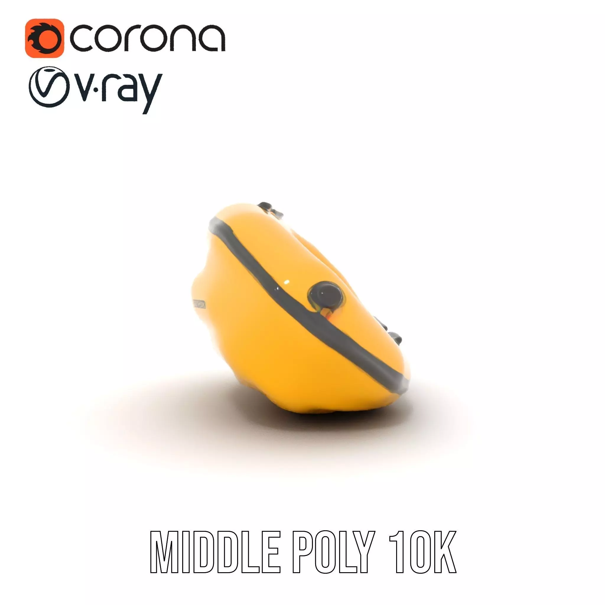 Vibrant Yellow Raft model pack Low-poly 3D model_19