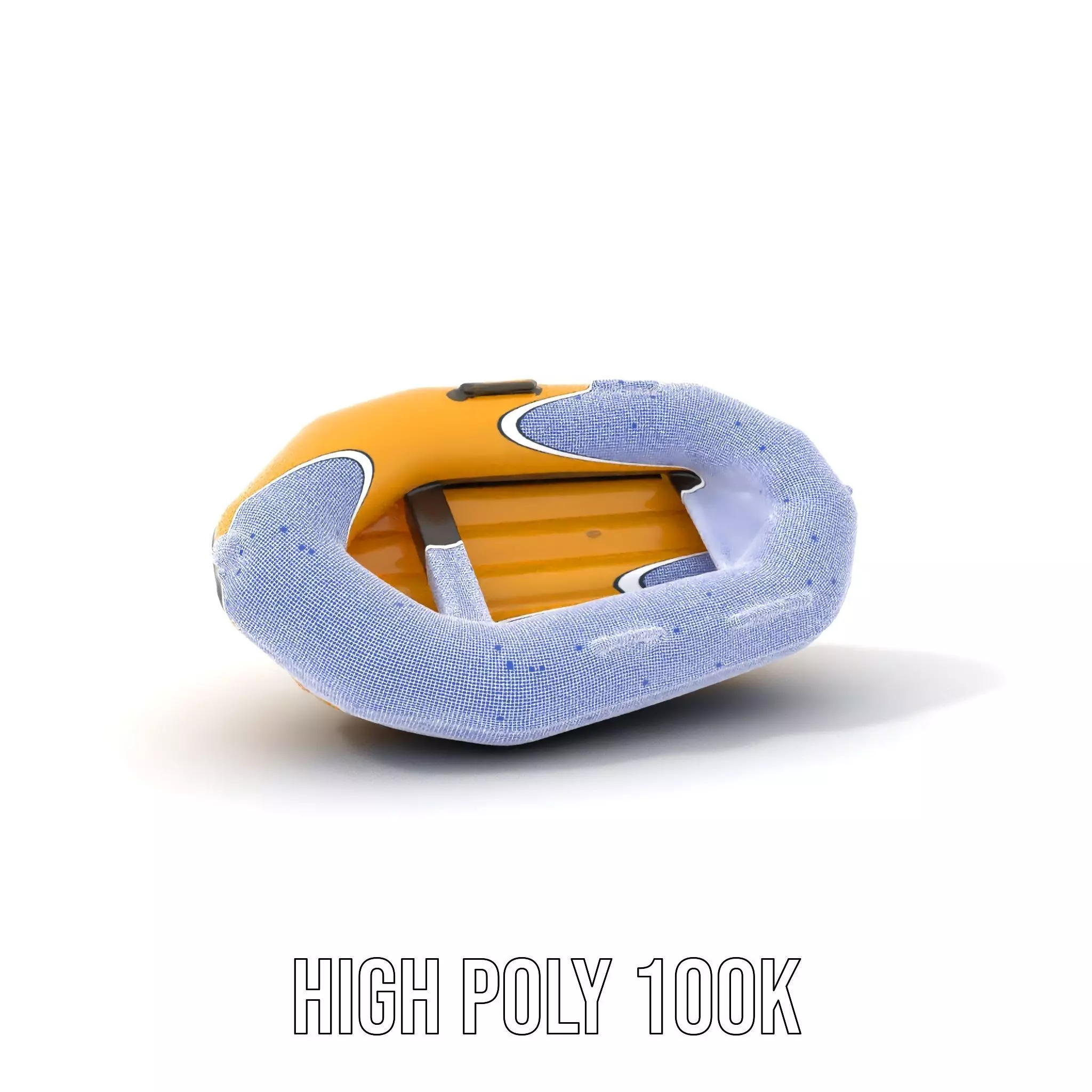 Vibrant Yellow Raft model pack Low-poly 3D model_5