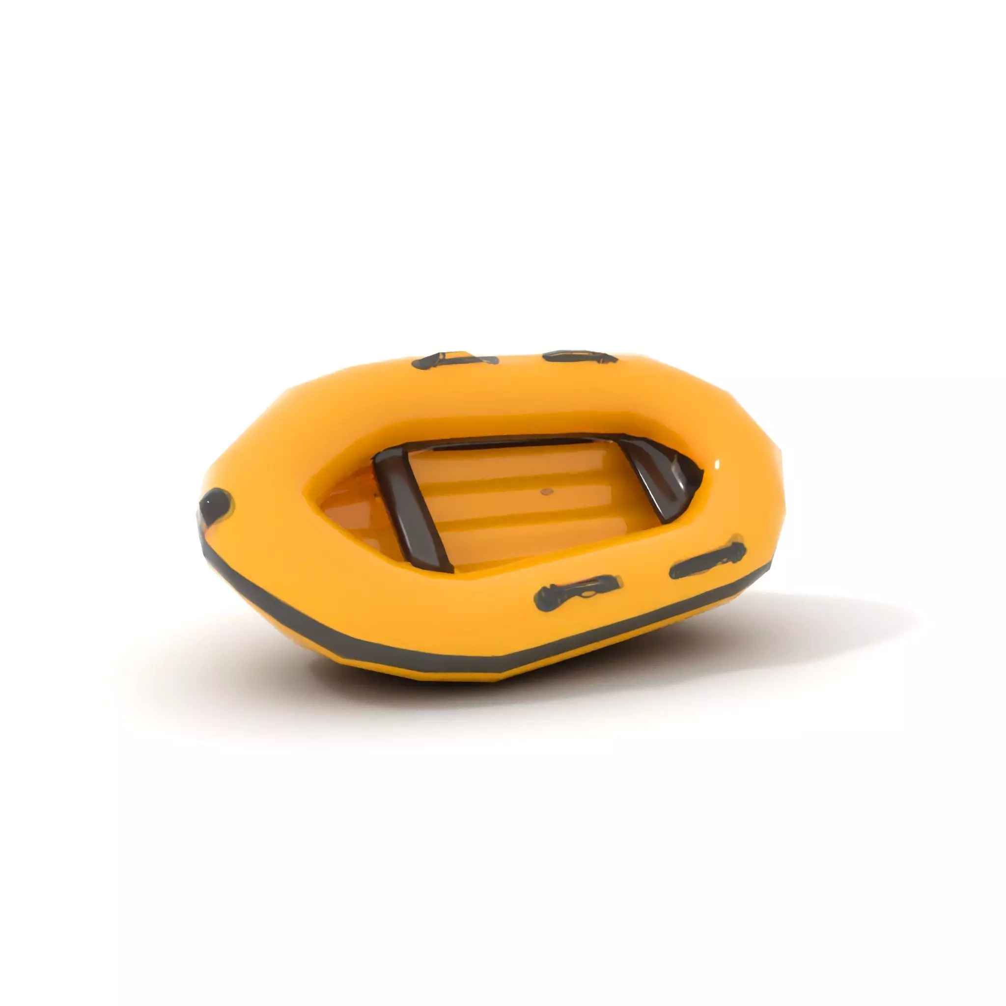 Vibrant Yellow Raft model pack Low-poly 3D model_15