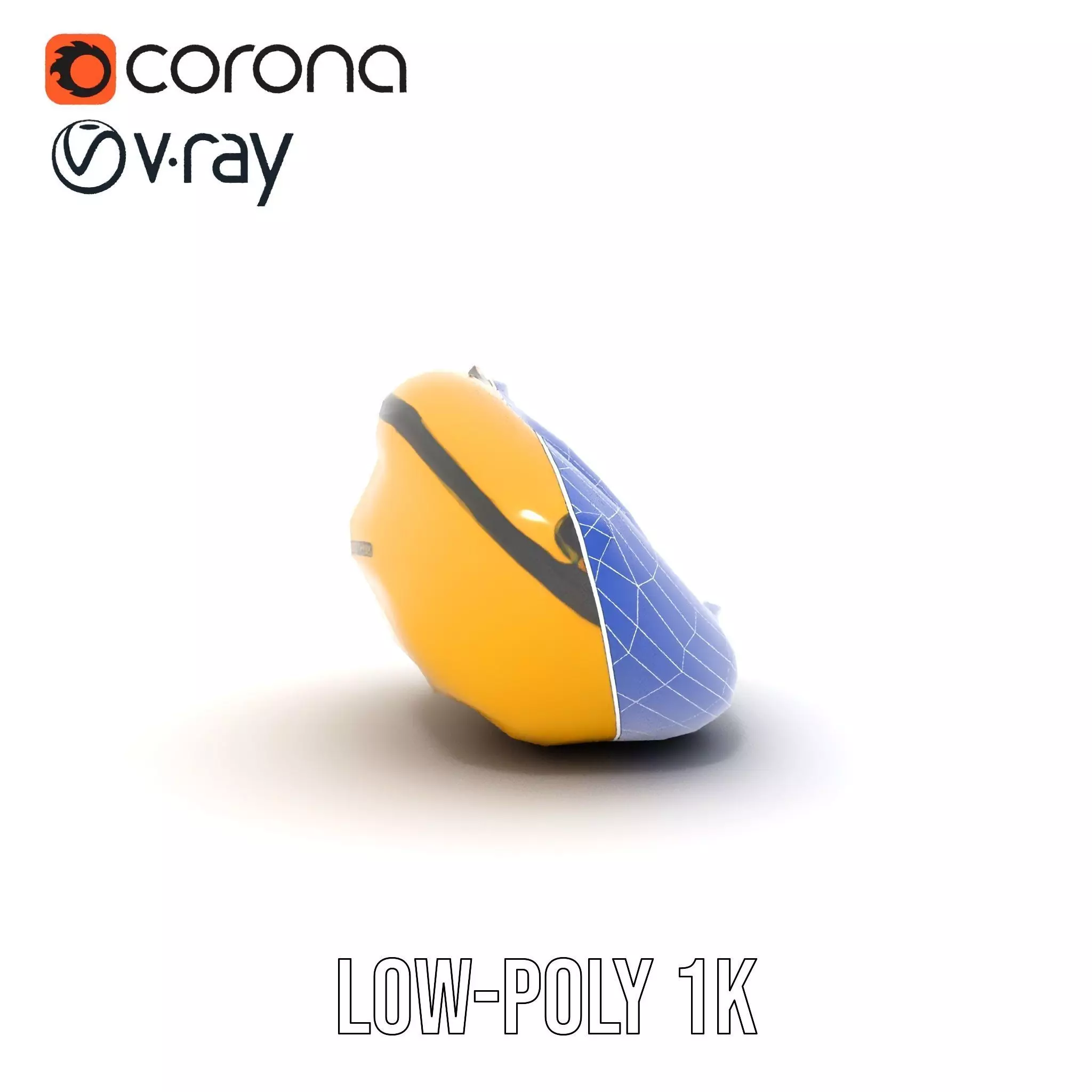 Vibrant Yellow Raft model pack Low-poly 3D model_31