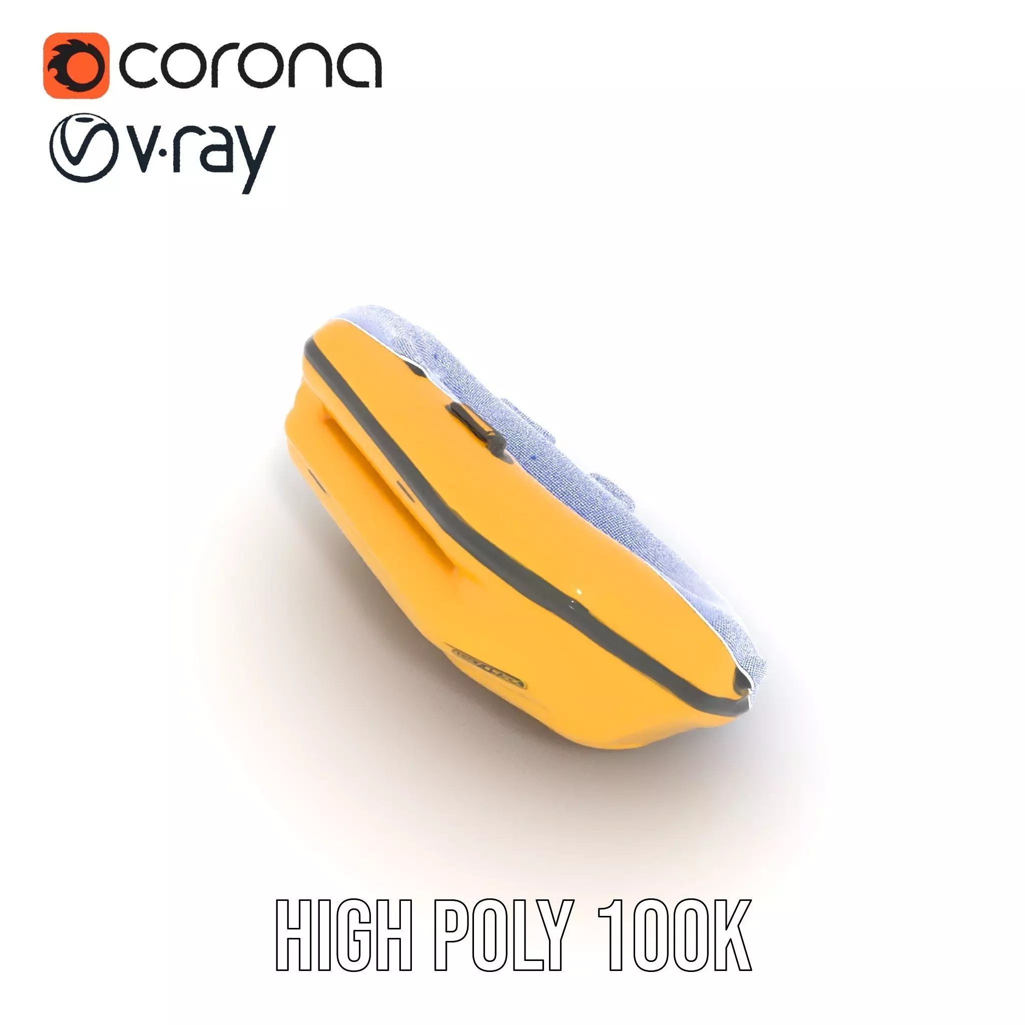 Vibrant Yellow Raft model pack Low-poly 3D model_33