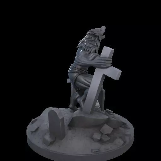 2211 COLORFUL Werewolf Howling 3D Model magic 3D print model_35