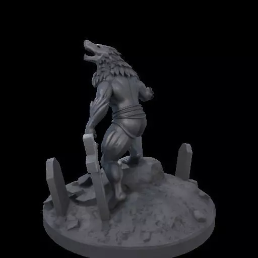 2211 COLORFUL Werewolf Howling 3D Model magic 3D print model_20