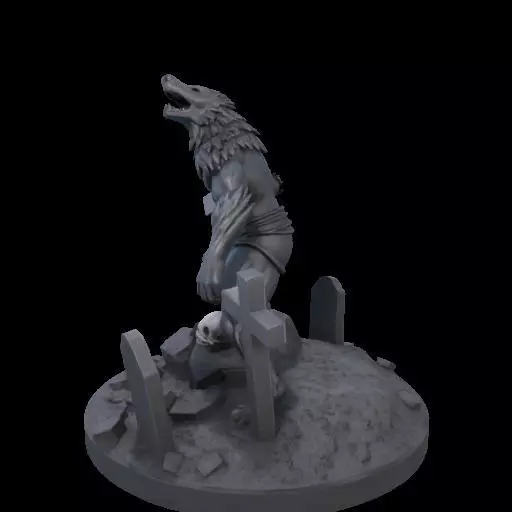 2211 COLORFUL Werewolf Howling 3D Model magic 3D print model_22