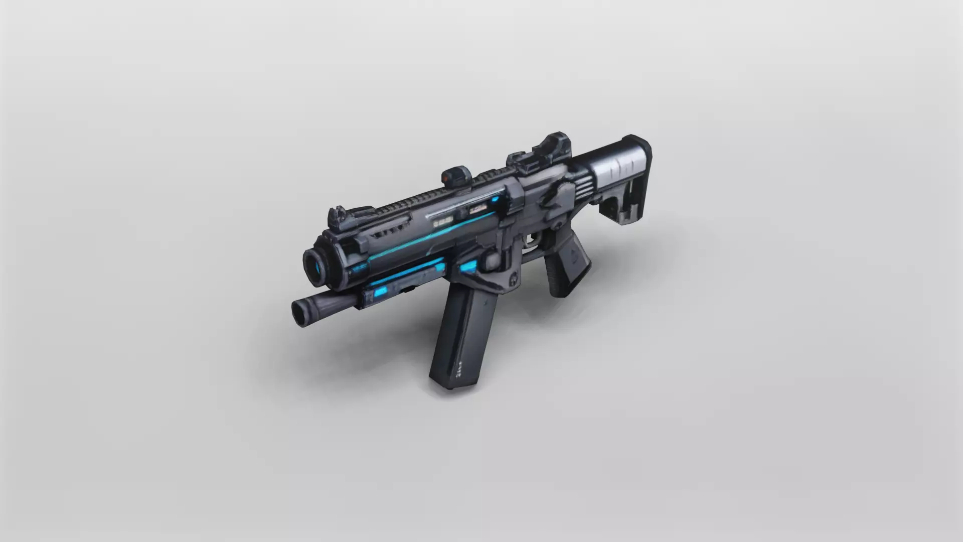 Futuristic Tactical Assault Rifle 3D Model 3D model_1